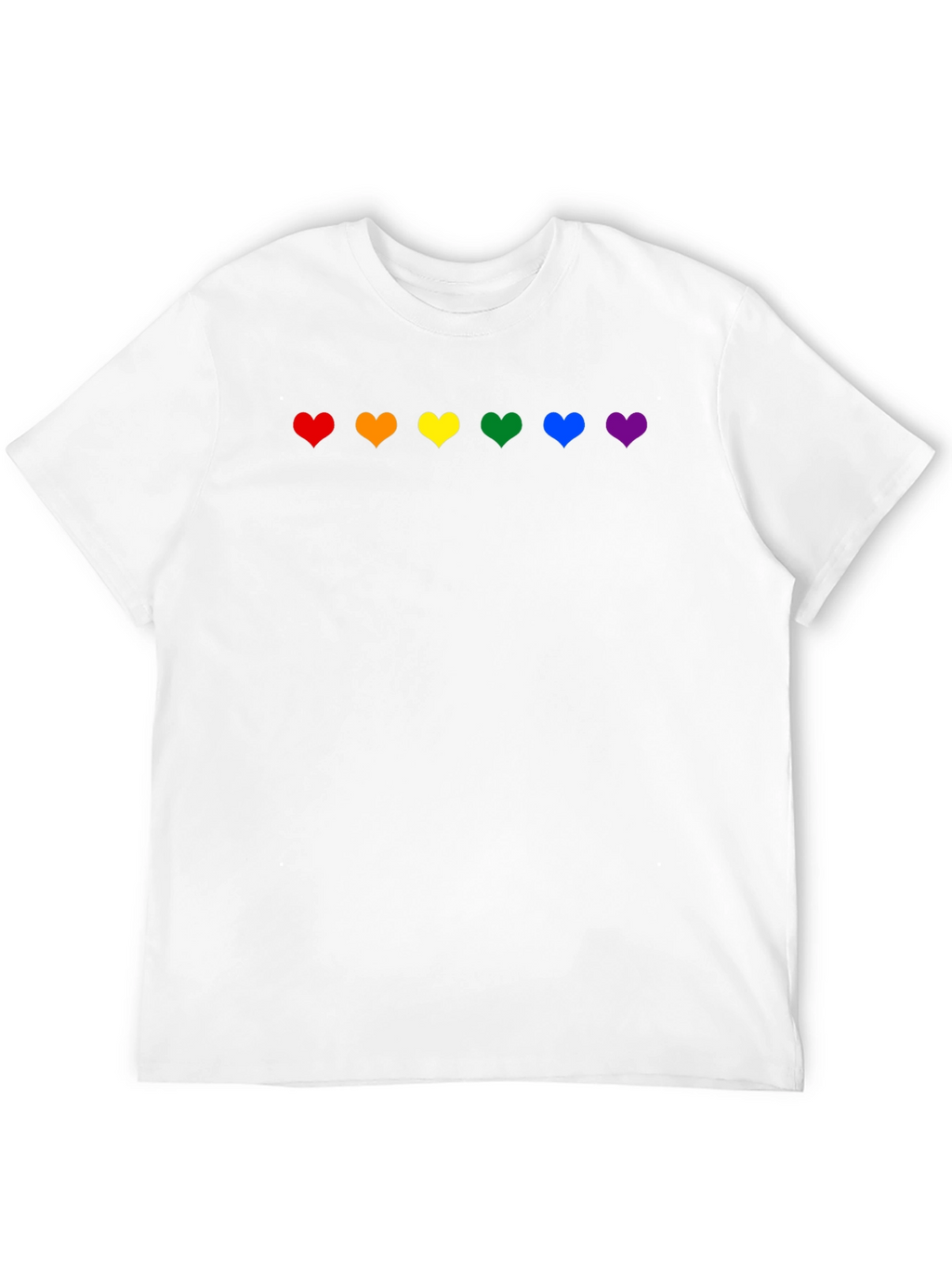 Rainbow Hearts Pride T-Shirt - Black