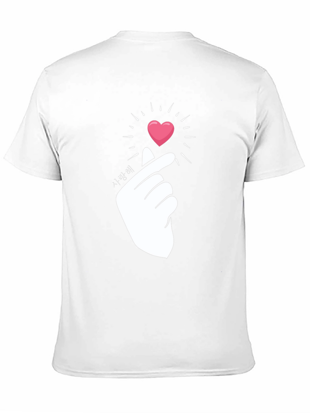 Korean Finger Heart T-Shirt - Saranghae Design
