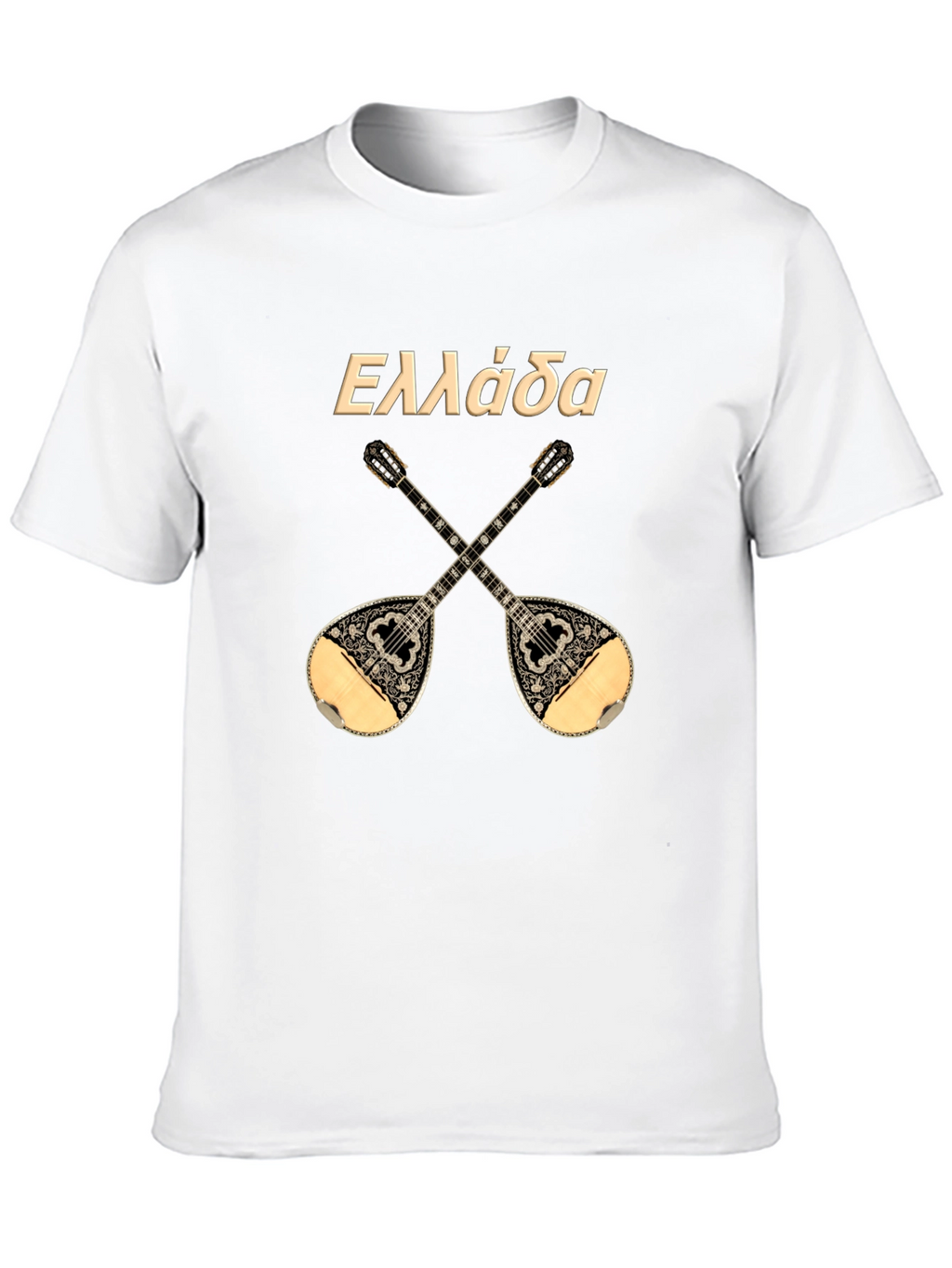 Greece Bouzouki T-Shirt - Black