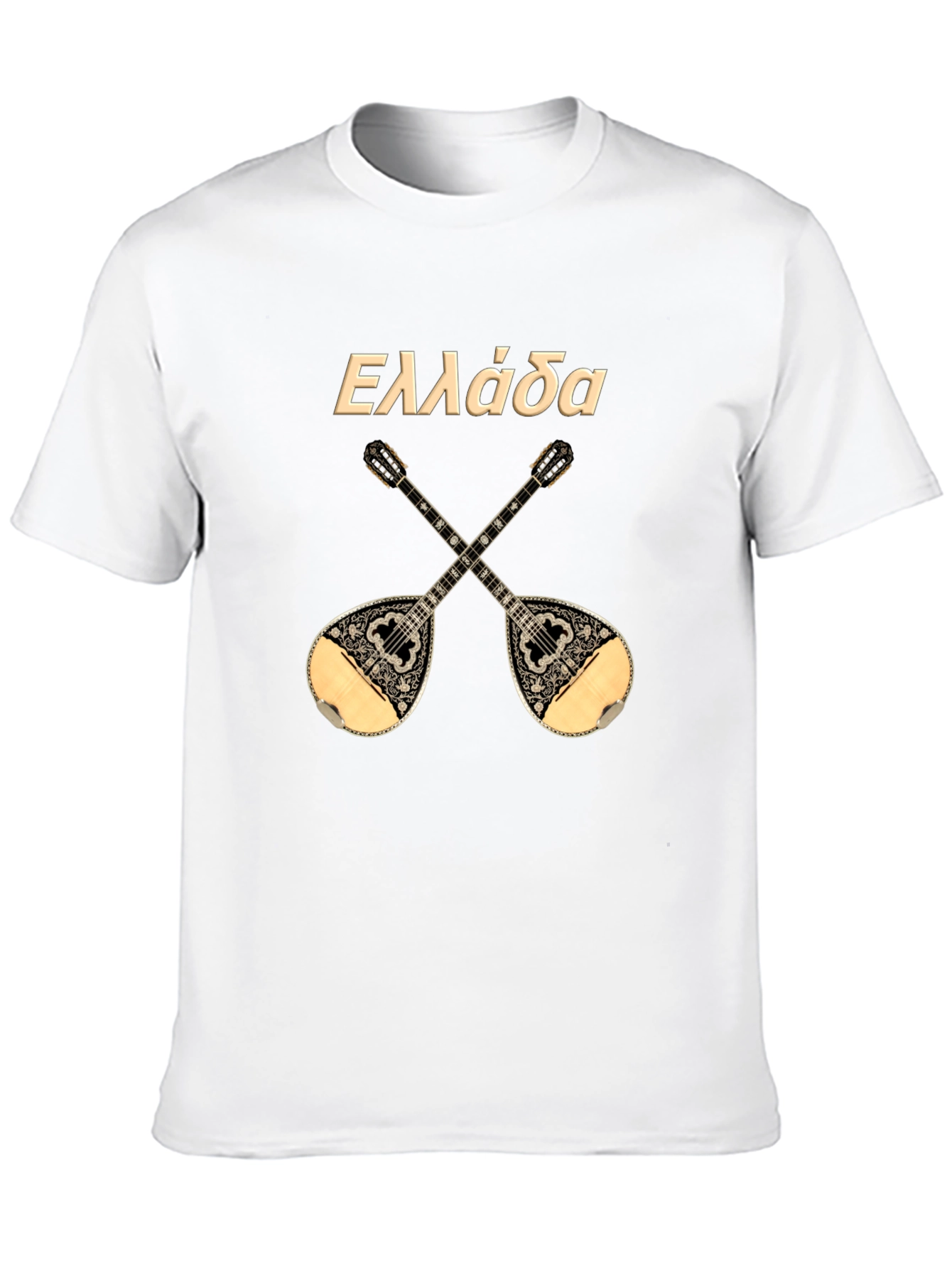 Greece Bouzouki T-Shirt - Black