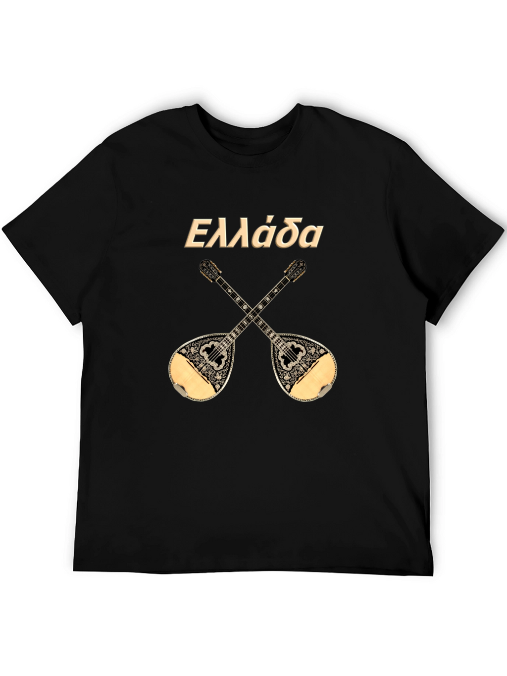 Greece Bouzouki T-Shirt - Black