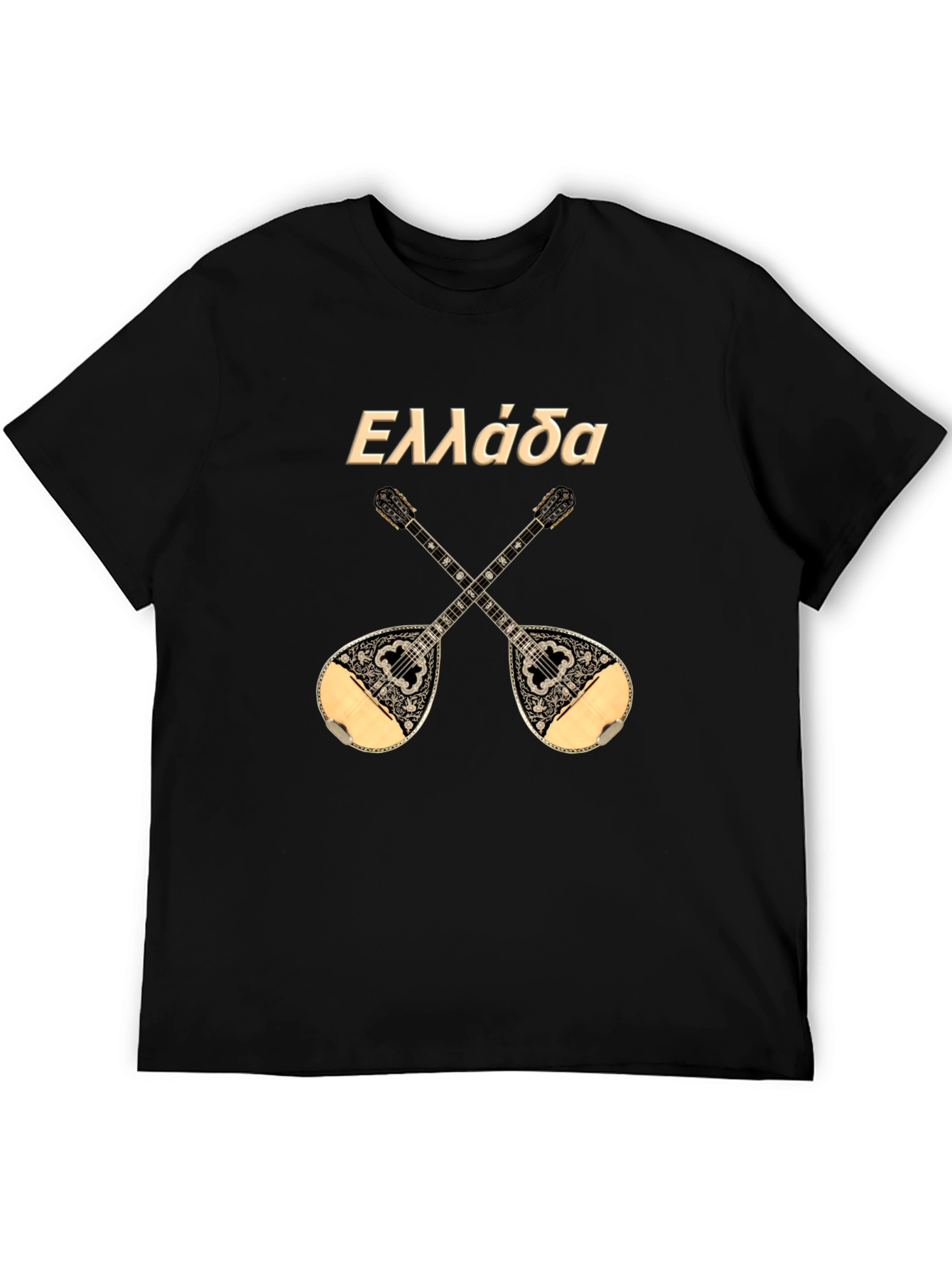 Greece Bouzouki T-Shirt - Black