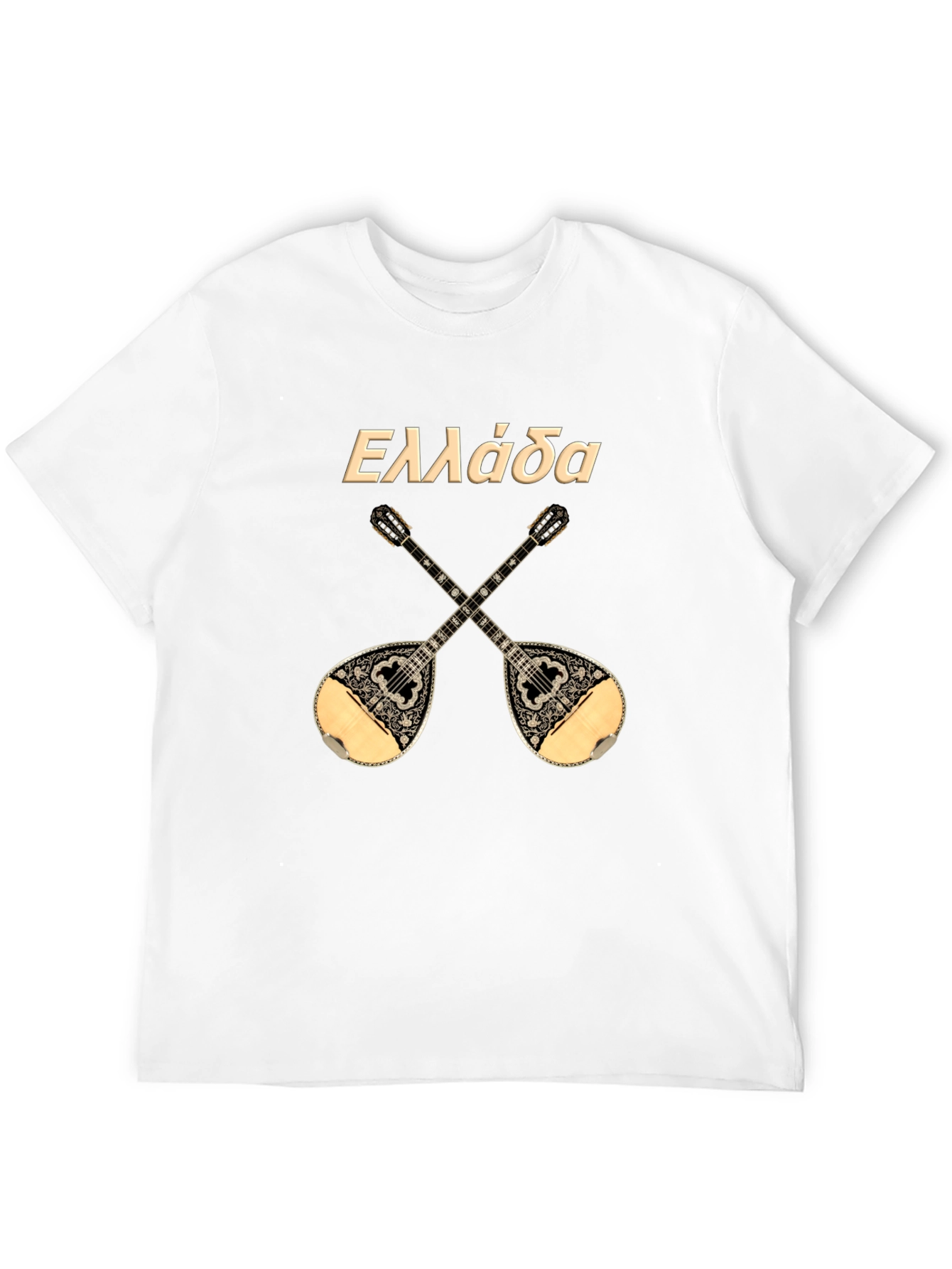 Greece Bouzouki T-Shirt - Black
