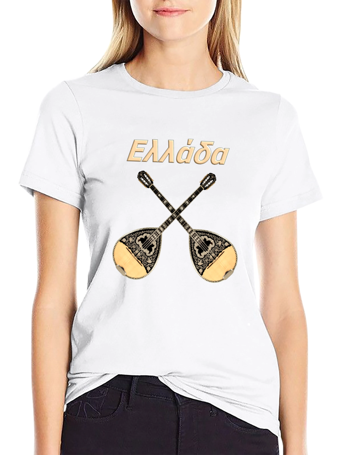 Greece Bouzouki T-Shirt - Black