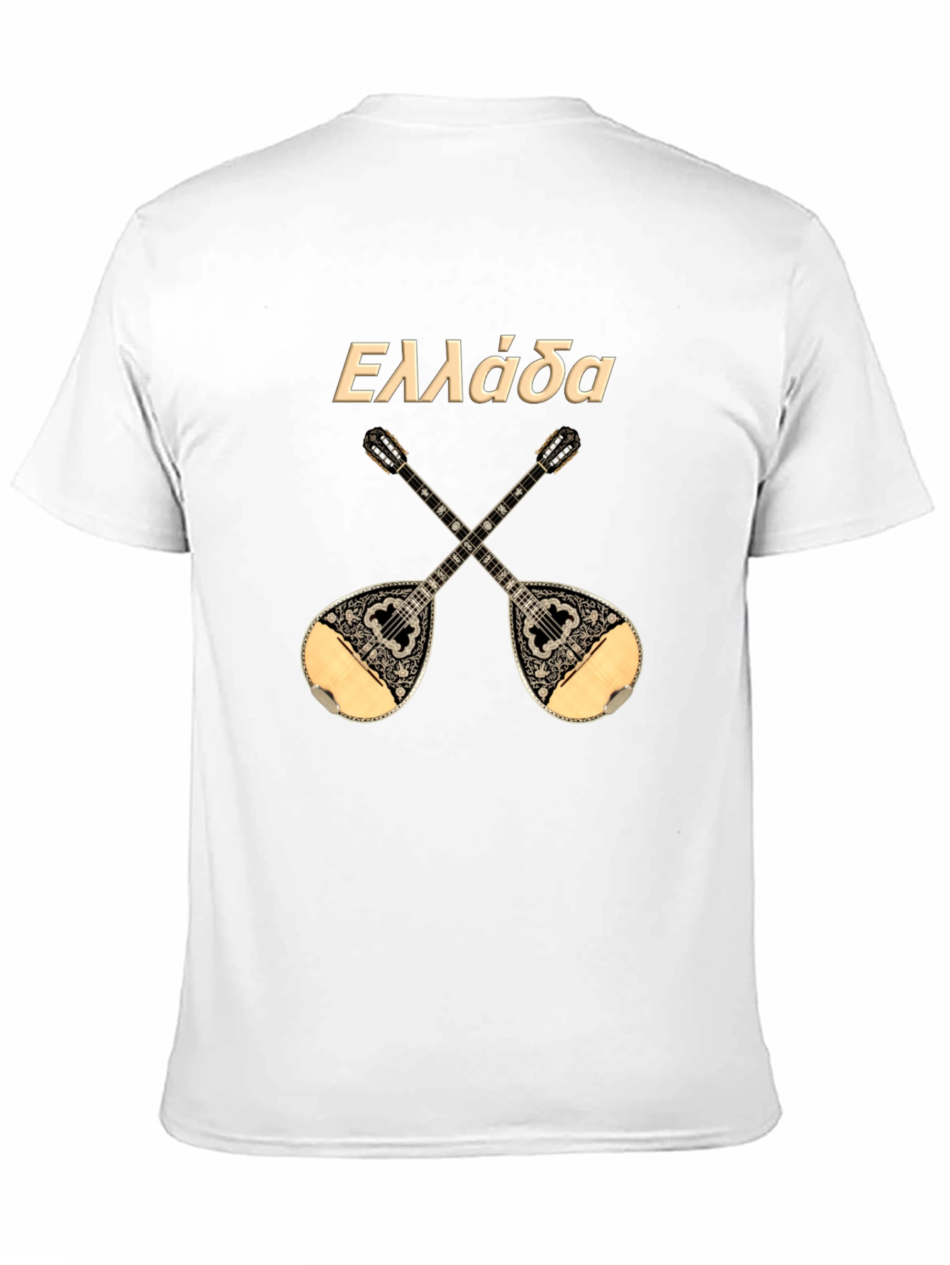 Greece Bouzouki T-Shirt - Black