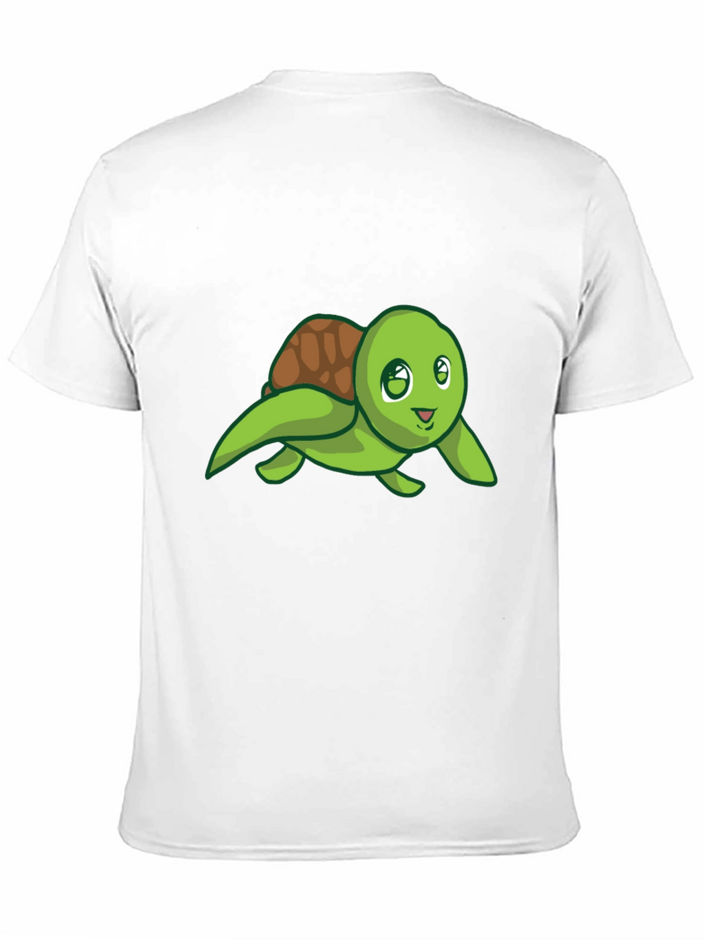 Cute Turtle Graphic Tee - Black Cotton T-Shirt