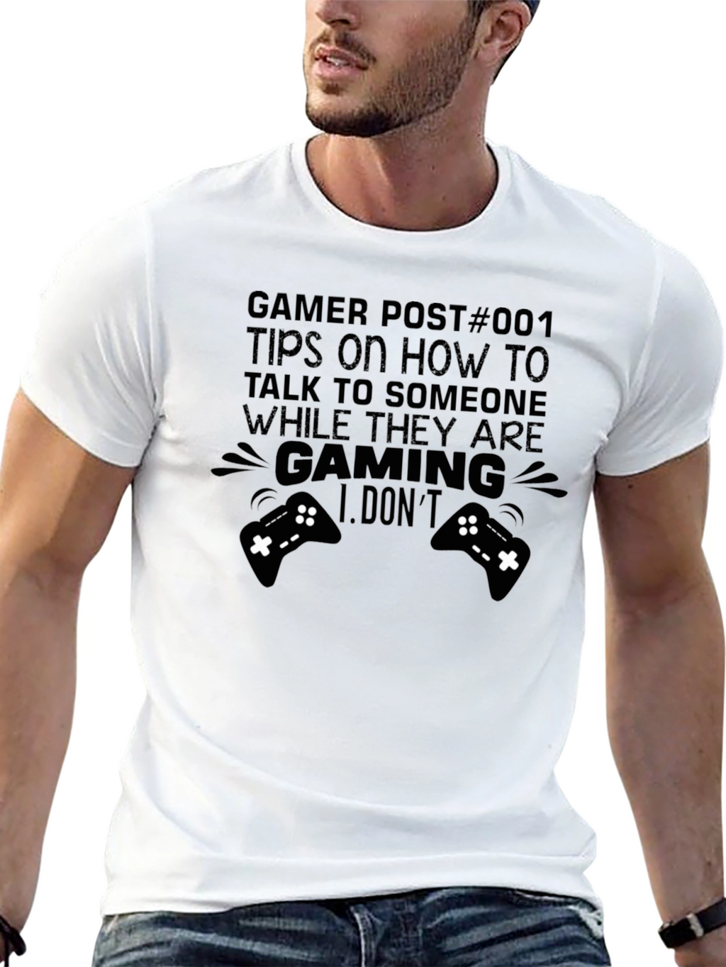 Gamer Tips Graphic T-Shirt - Black