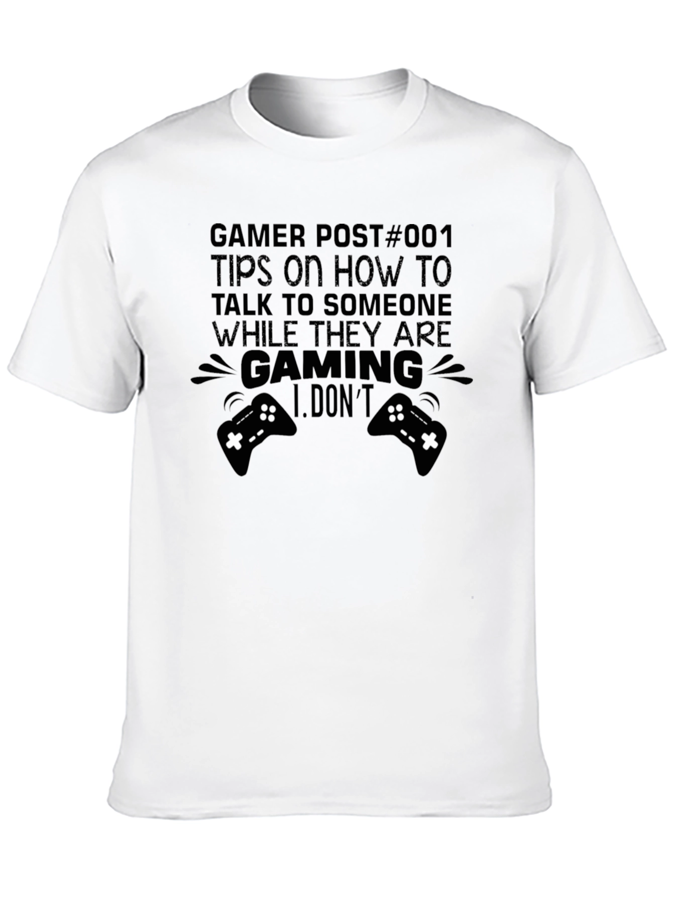 Gamer Tips Graphic T-Shirt - Black