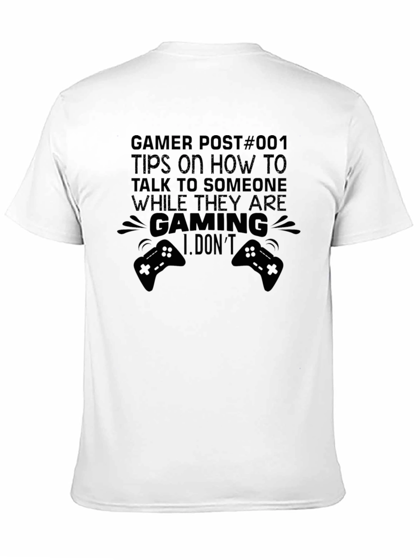 Gamer Tips Graphic T-Shirt - Black