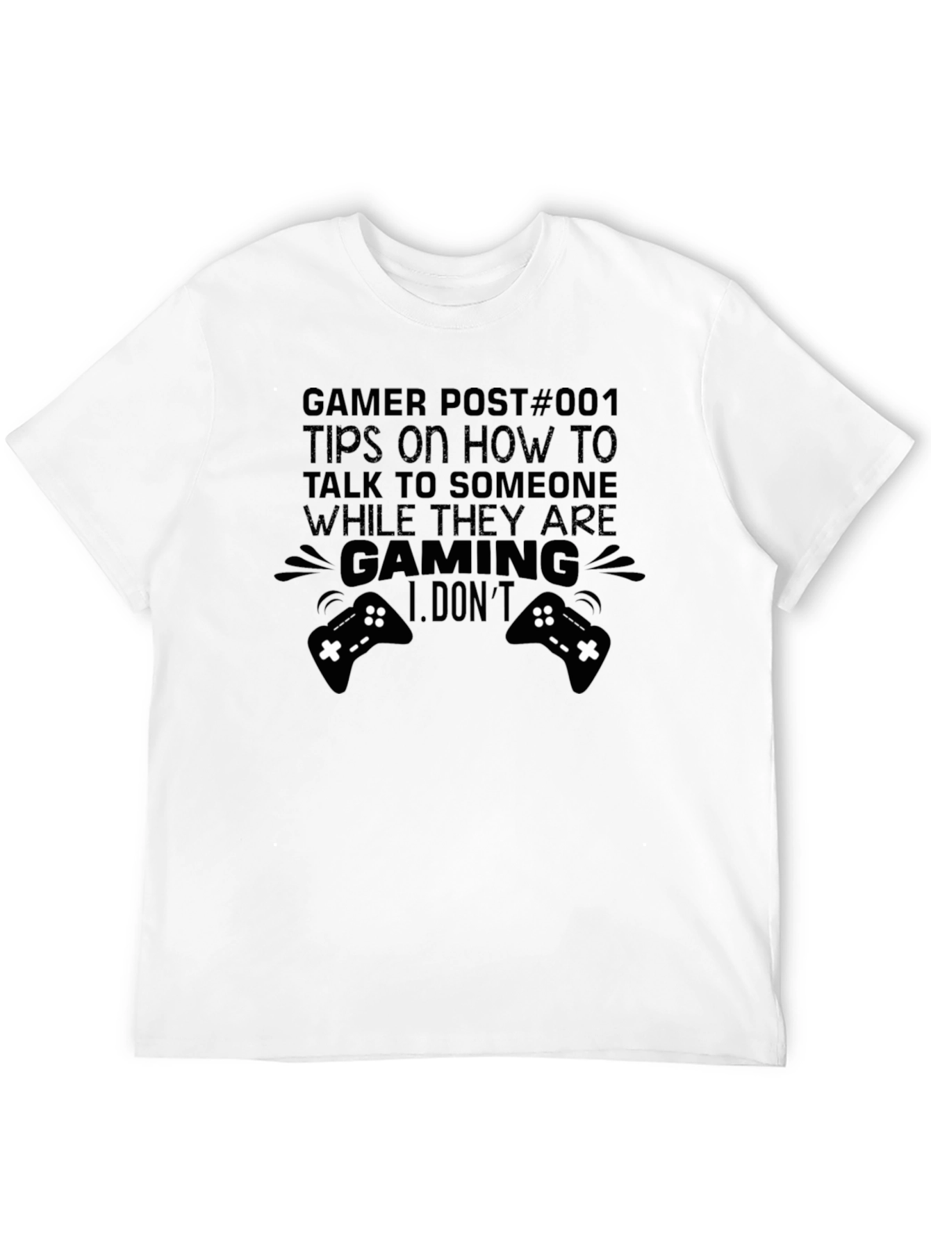 Gamer Tips Graphic T-Shirt - Black