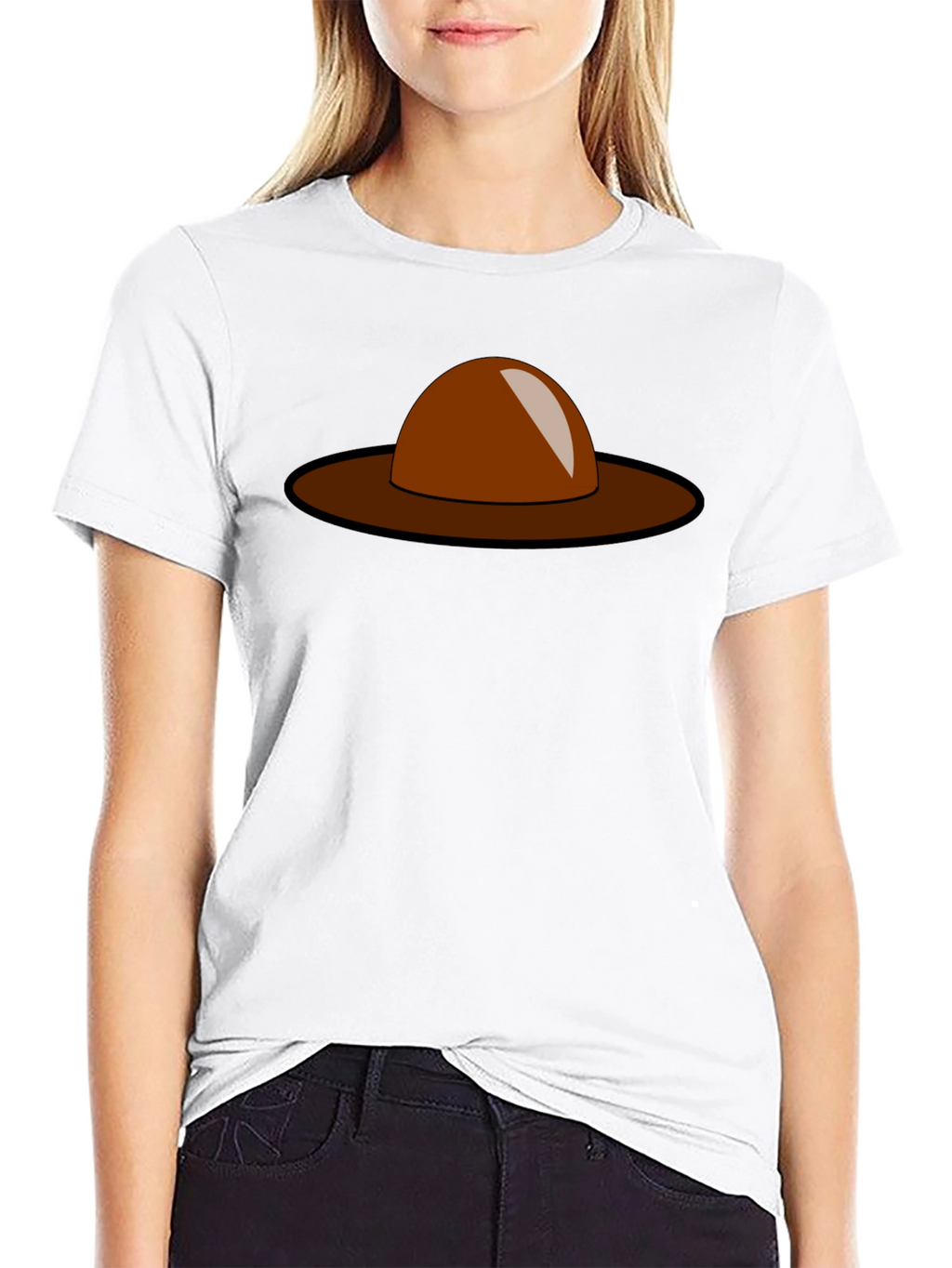 Brown Hat Graphic Tee - Stylish Casual Wear
