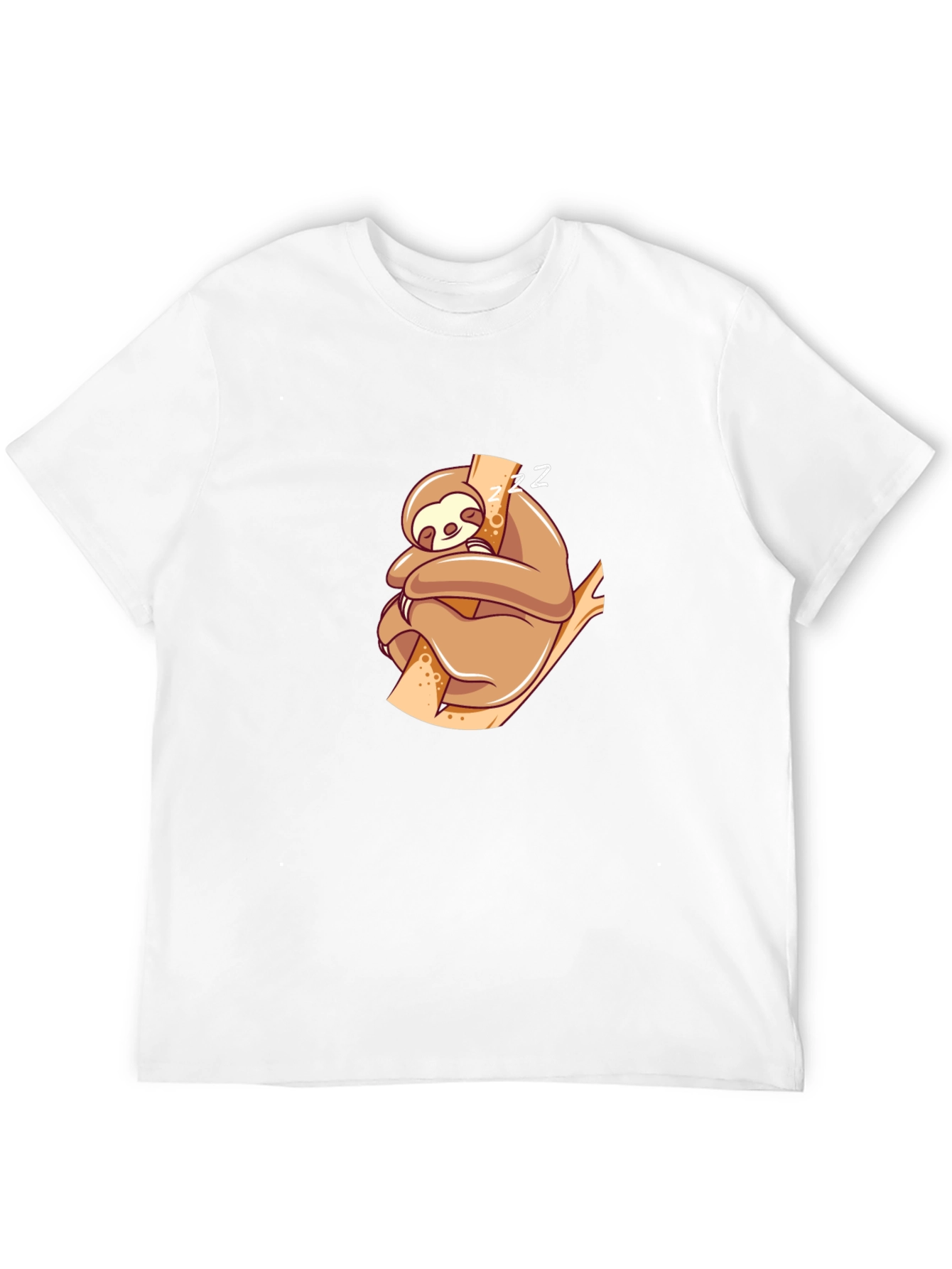 Cute Sloth Nap T-Shirt - Black