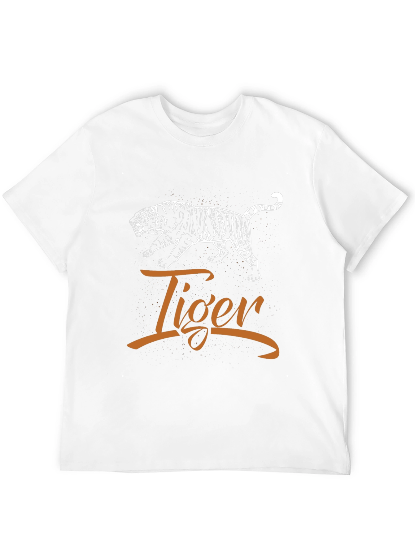 Tiger Graphic Print Tee - Unisex Black Cotton Shirt