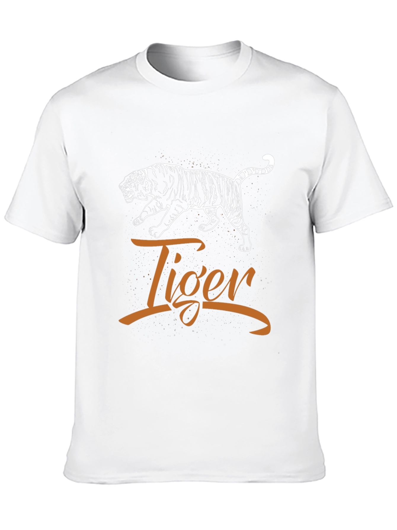 Tiger Graphic Print Tee - Unisex Black Cotton Shirt