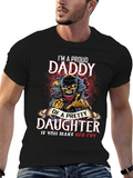 Proud Daddy Daughter T-Shirt - Skeleton Design