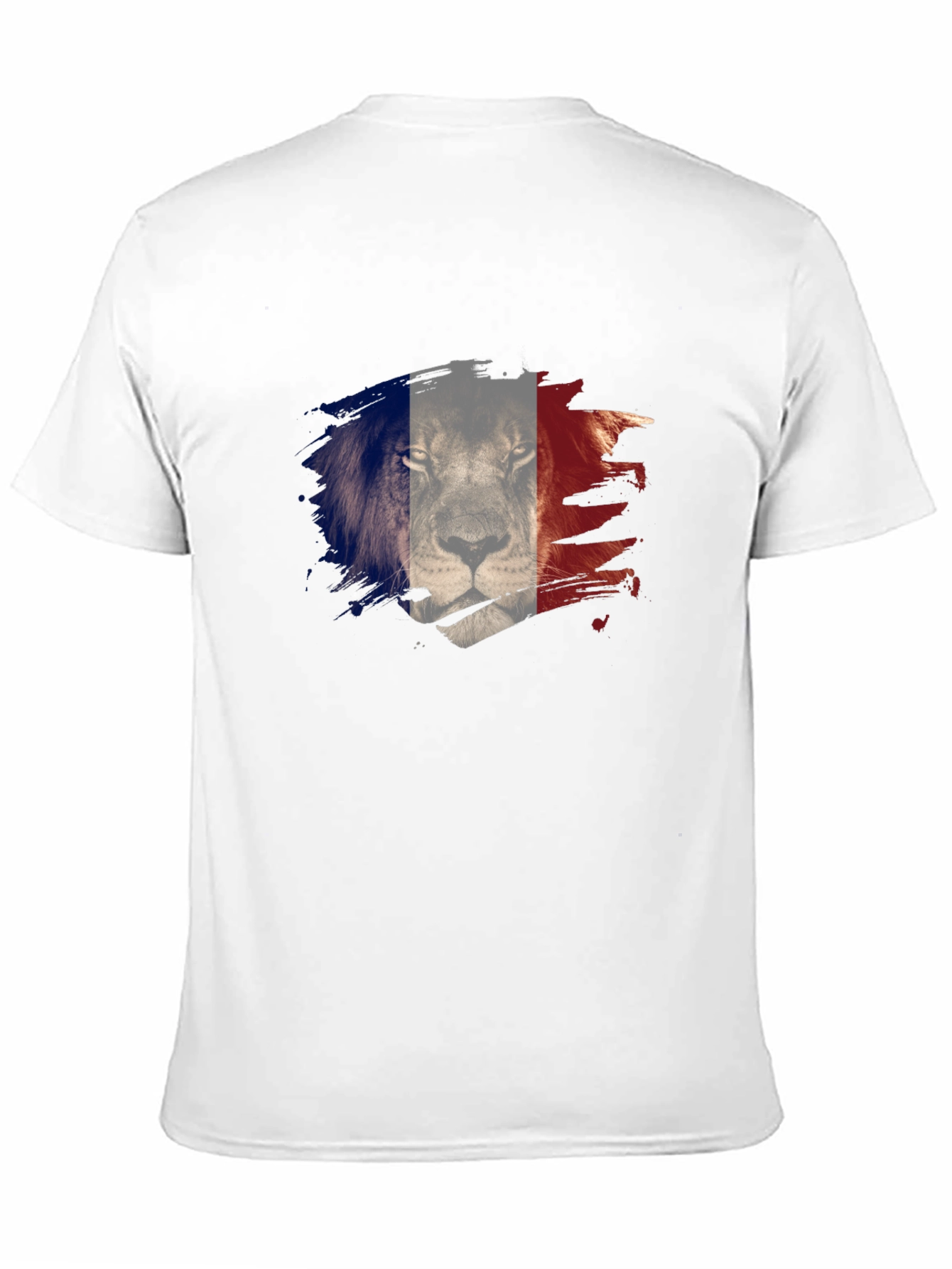 Mens Black Lion France Flag Graphic Tee