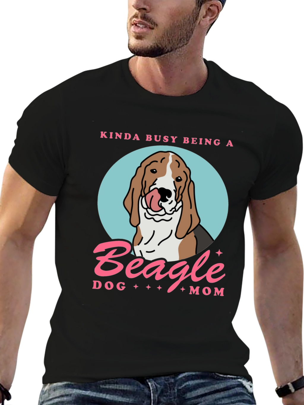 Beagle Dog Mom T-Shirt - Cute & Comfy!