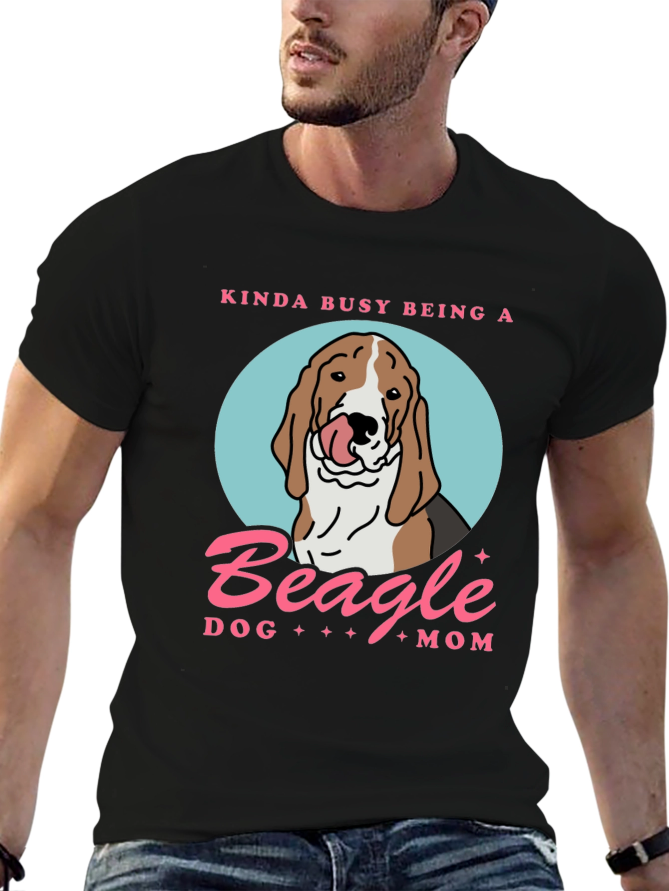 Beagle Dog Mom T-Shirt - Cute & Comfy!