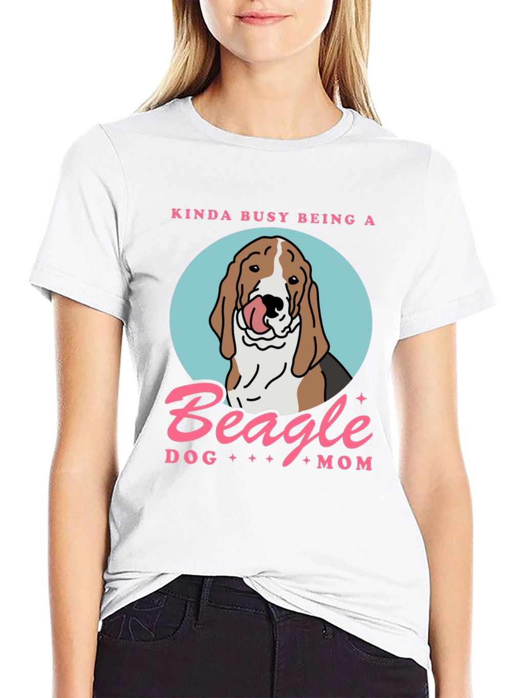 Beagle Dog Mom T-Shirt - Cute & Comfy!