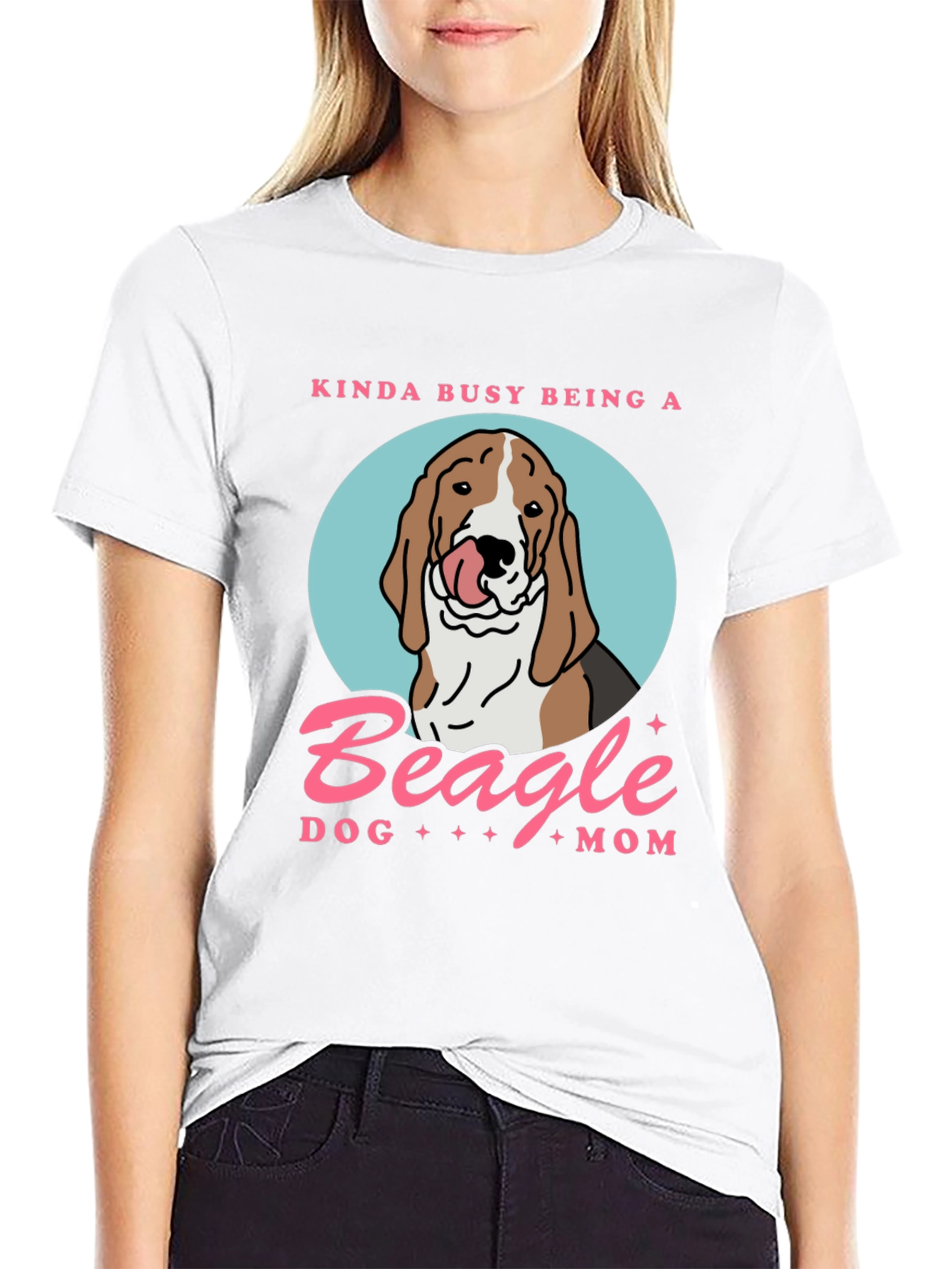 Beagle Dog Mom T-Shirt - Cute & Comfy!