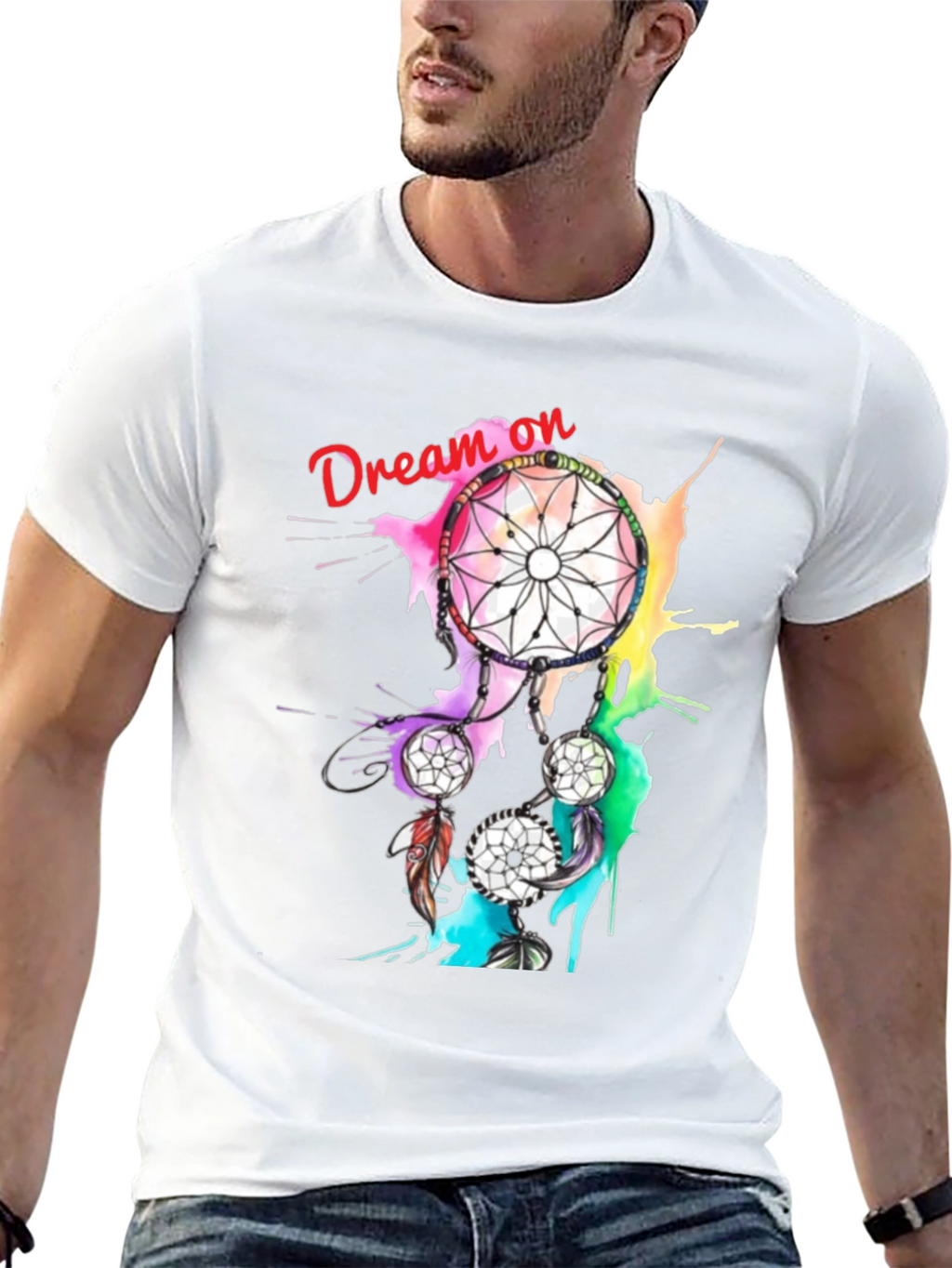 Dream On Dreamcatcher Graphic Tee - Black T-Shirt