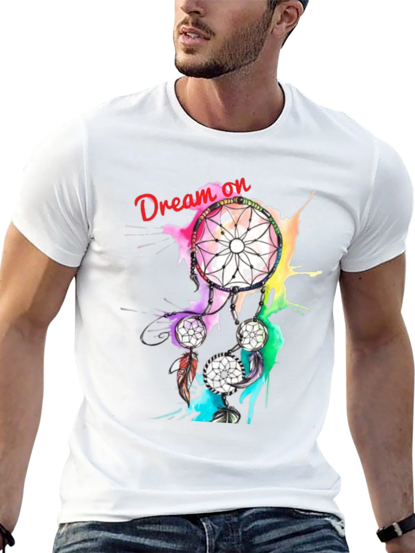 Dream On Dreamcatcher Graphic Tee - Black T-Shirt