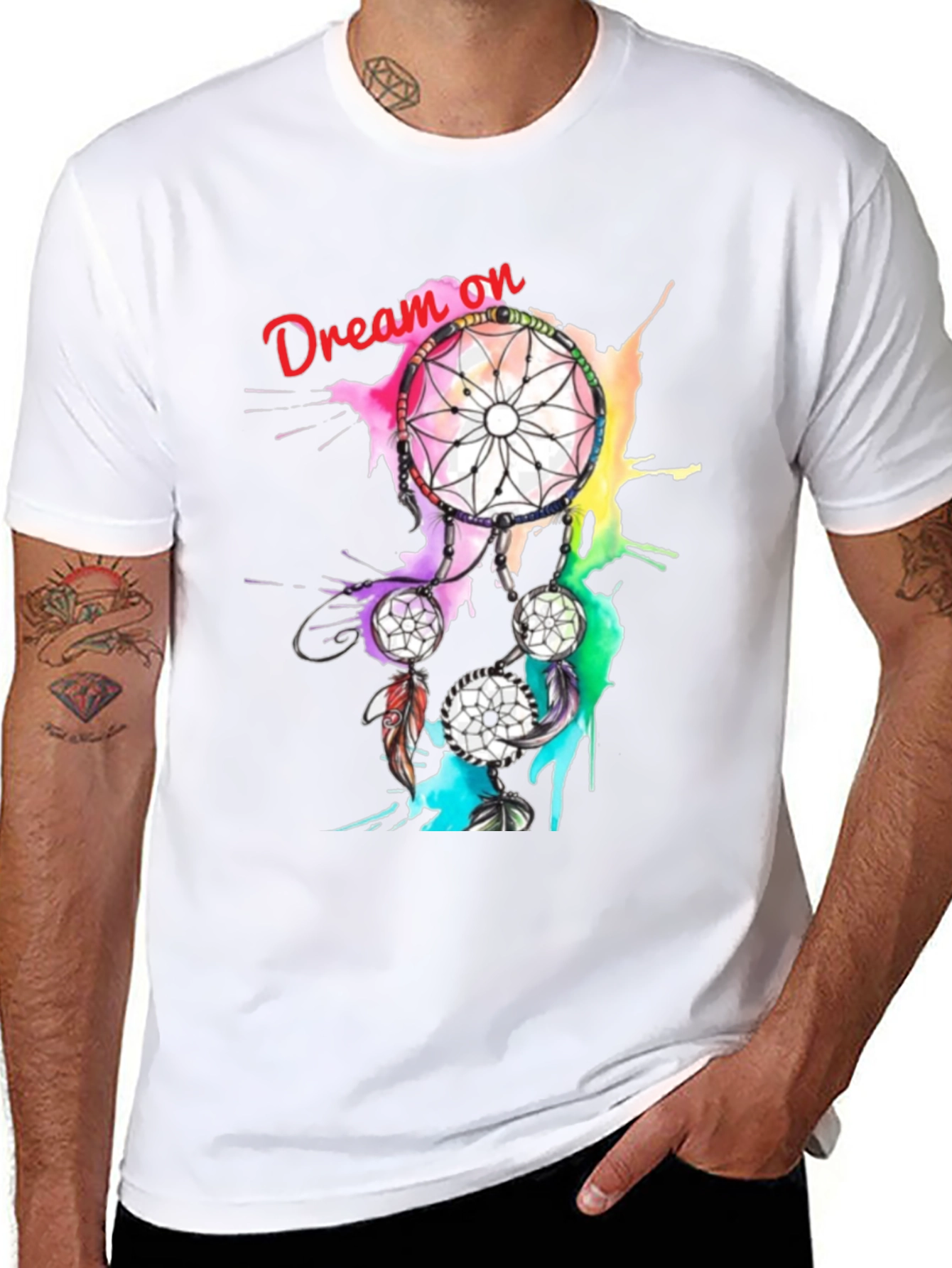 Dream On Dreamcatcher Graphic Tee - Black T-Shirt