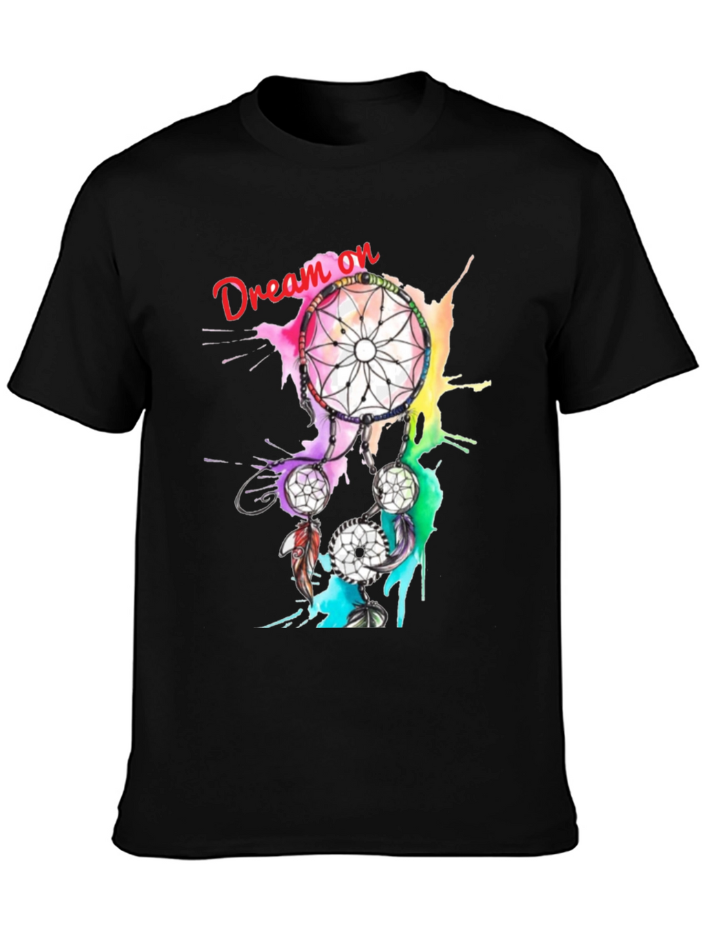 Dream On Dreamcatcher Graphic Tee - Black T-Shirt