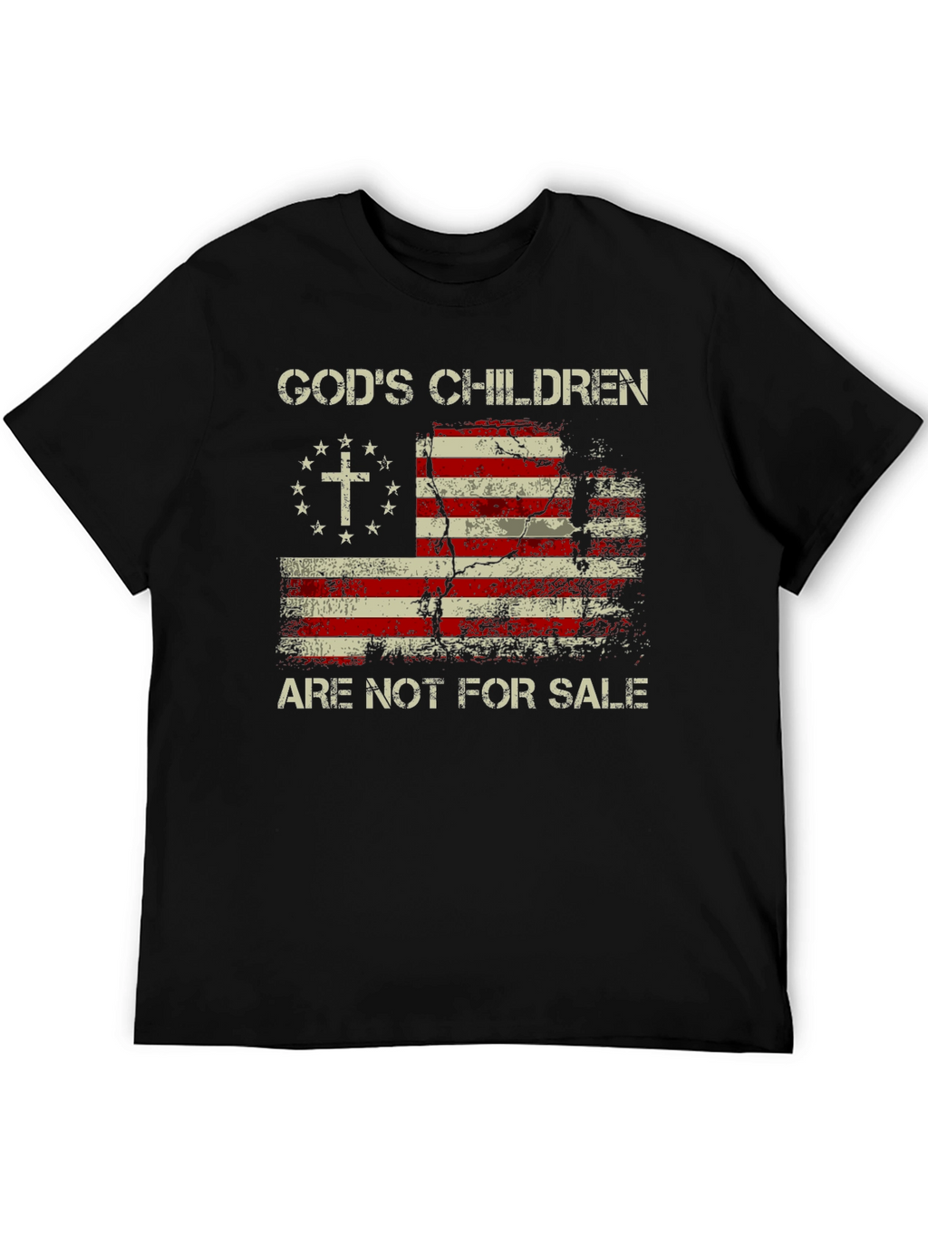 Gods Children Patriotic USA Flag T-Shirt