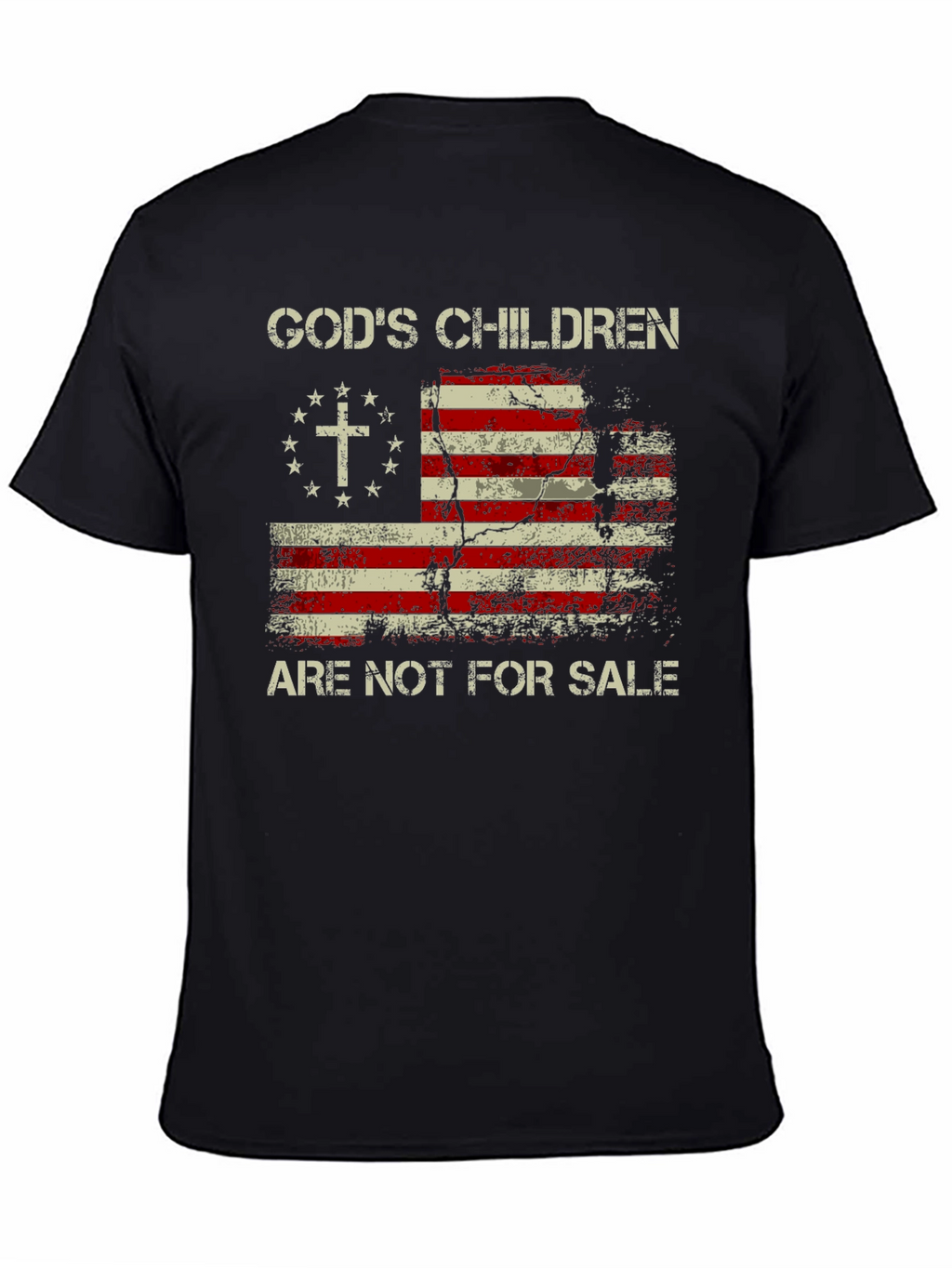 Gods Children Patriotic USA Flag T-Shirt