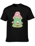 Cute Frog Mushroom Coffee T-Shirt