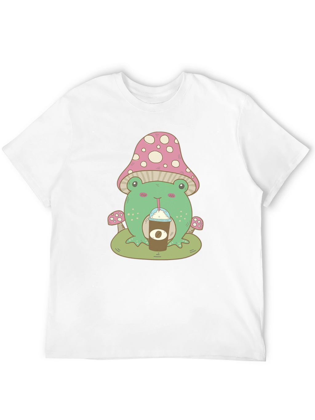 Cute Frog Mushroom Coffee T-Shirt