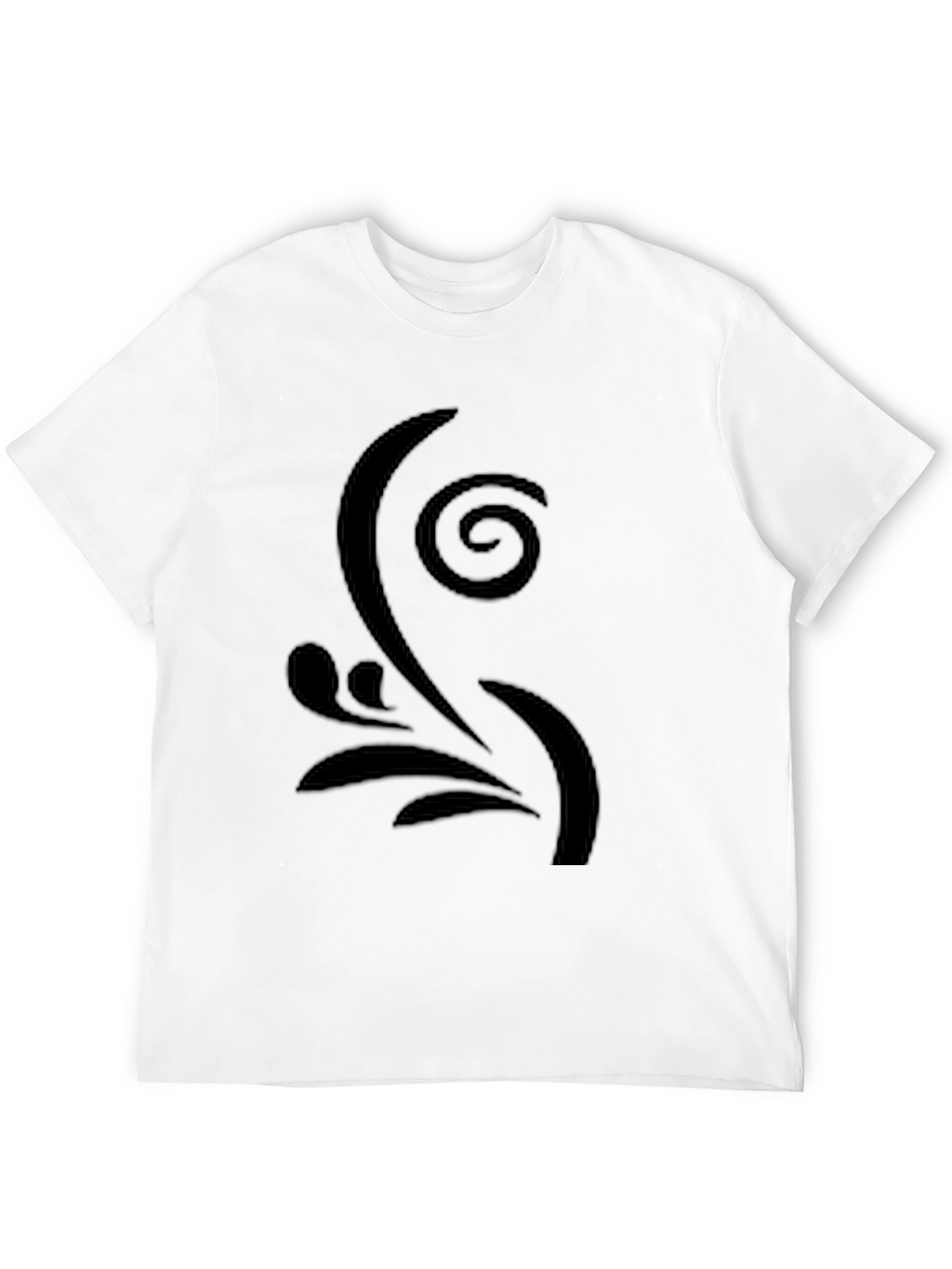 Elegant Swirl Graphic T-Shirt - Casual Black Tee