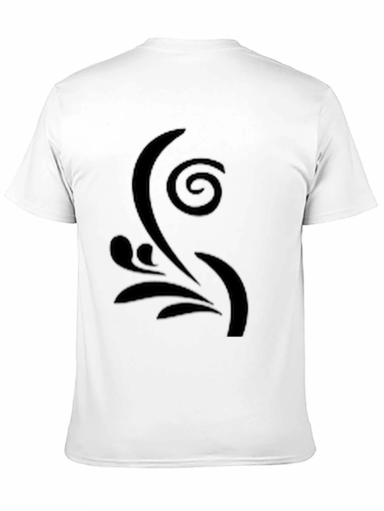 Elegant Swirl Graphic T-Shirt - Casual Black Tee
