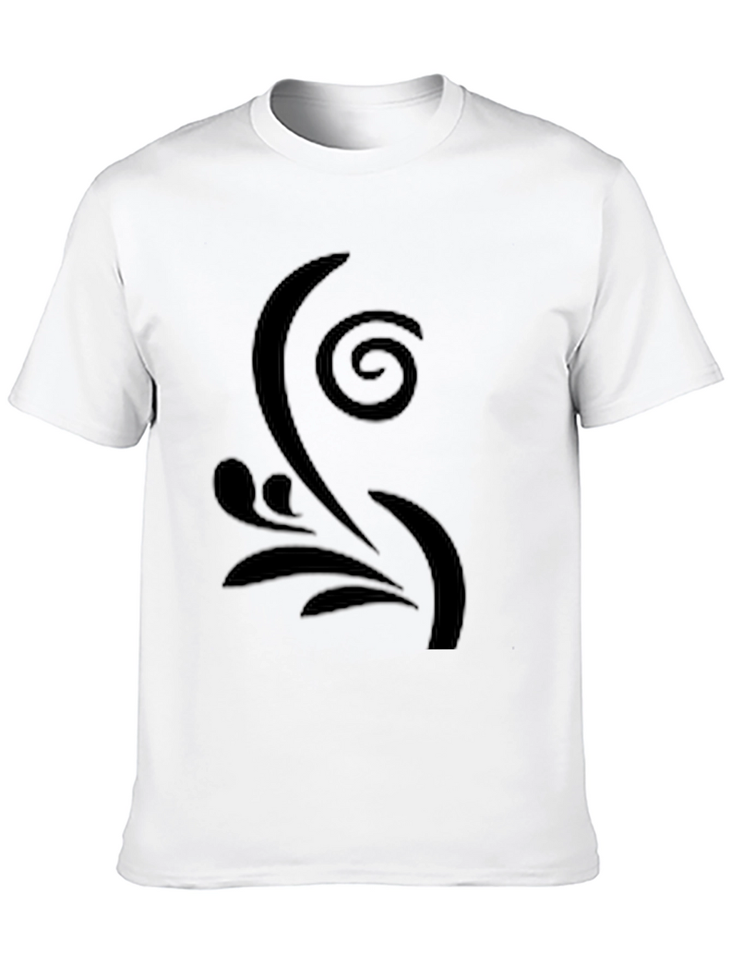 Elegant Swirl Graphic T-Shirt - Casual Black Tee