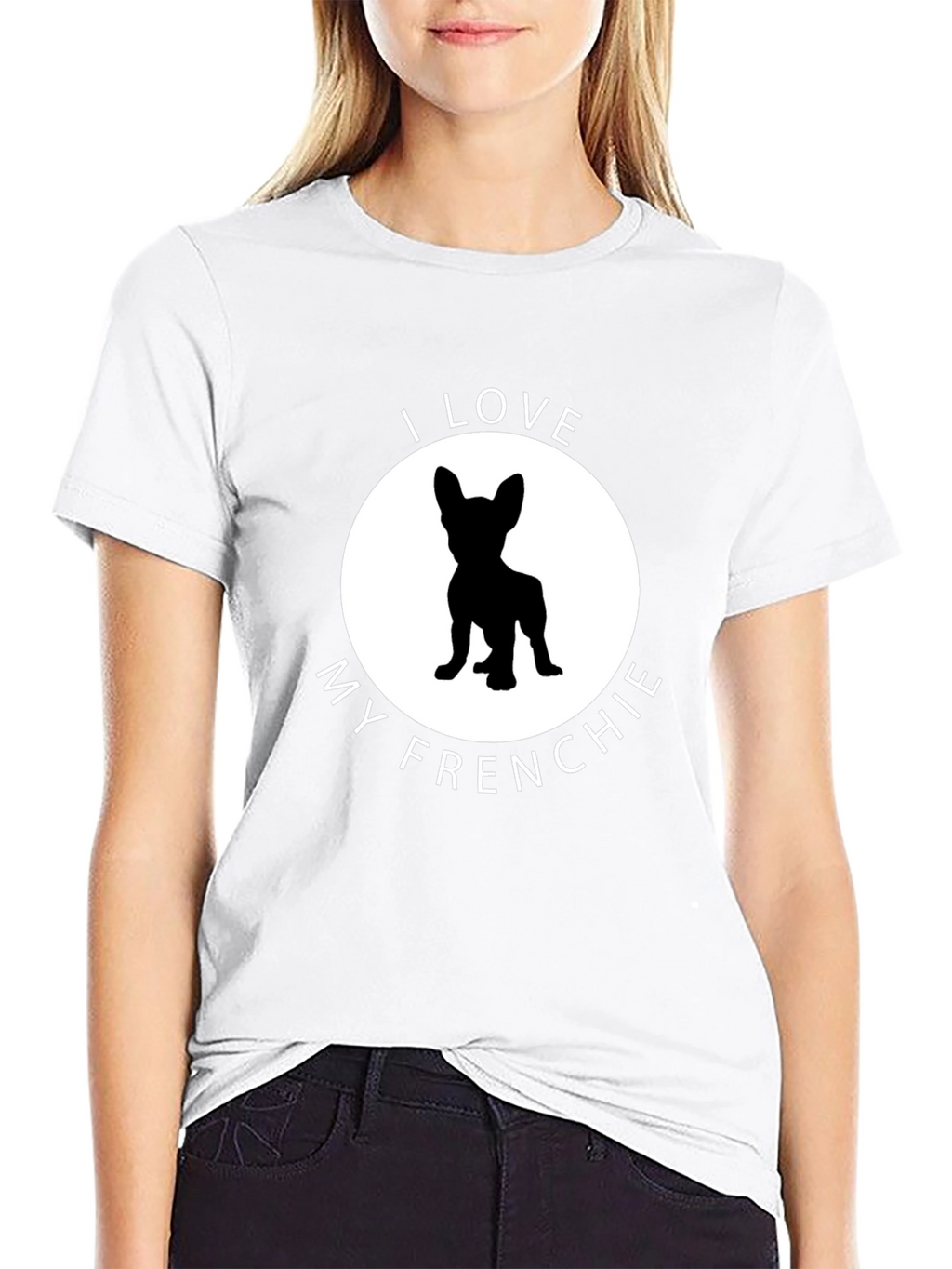 I Love My Frenchie Graphic Tee - Black