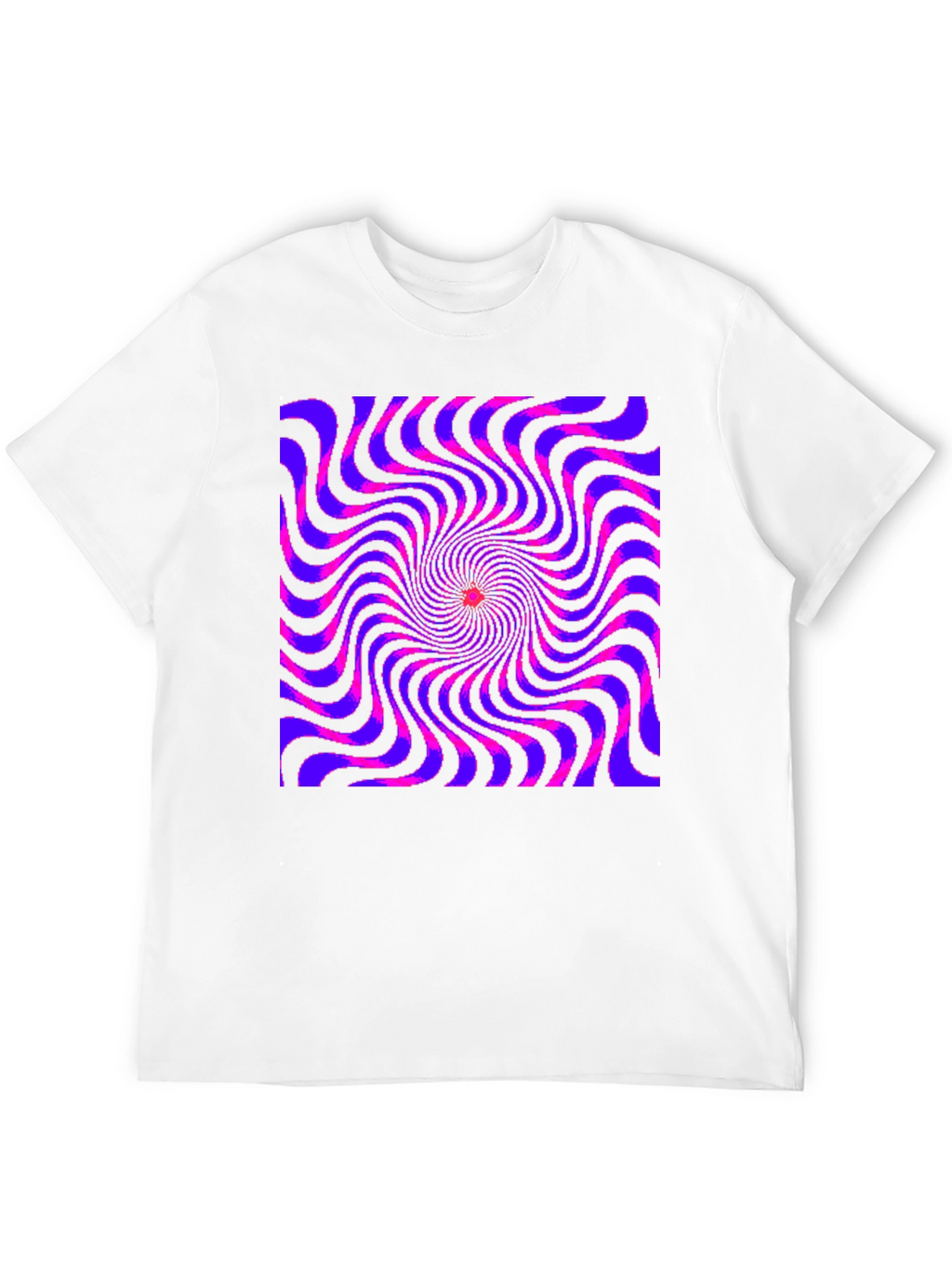 Optical Illusion Spiral Graphic Tee - Black
