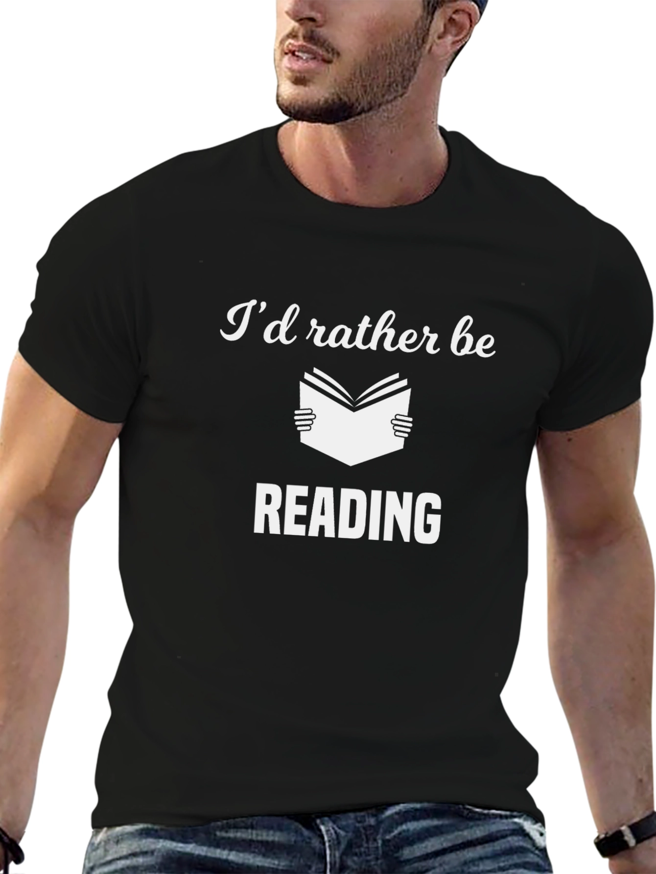 Id Rather Be Reading Black T-Shirt
