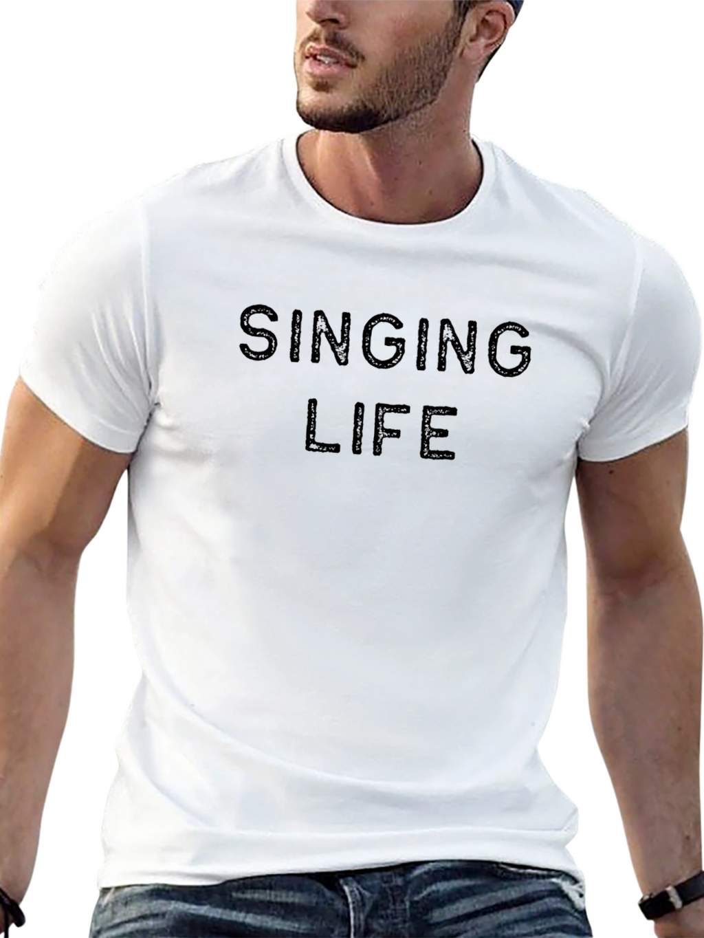 Singing Life Black Graphic Tee - Stylish Comfort