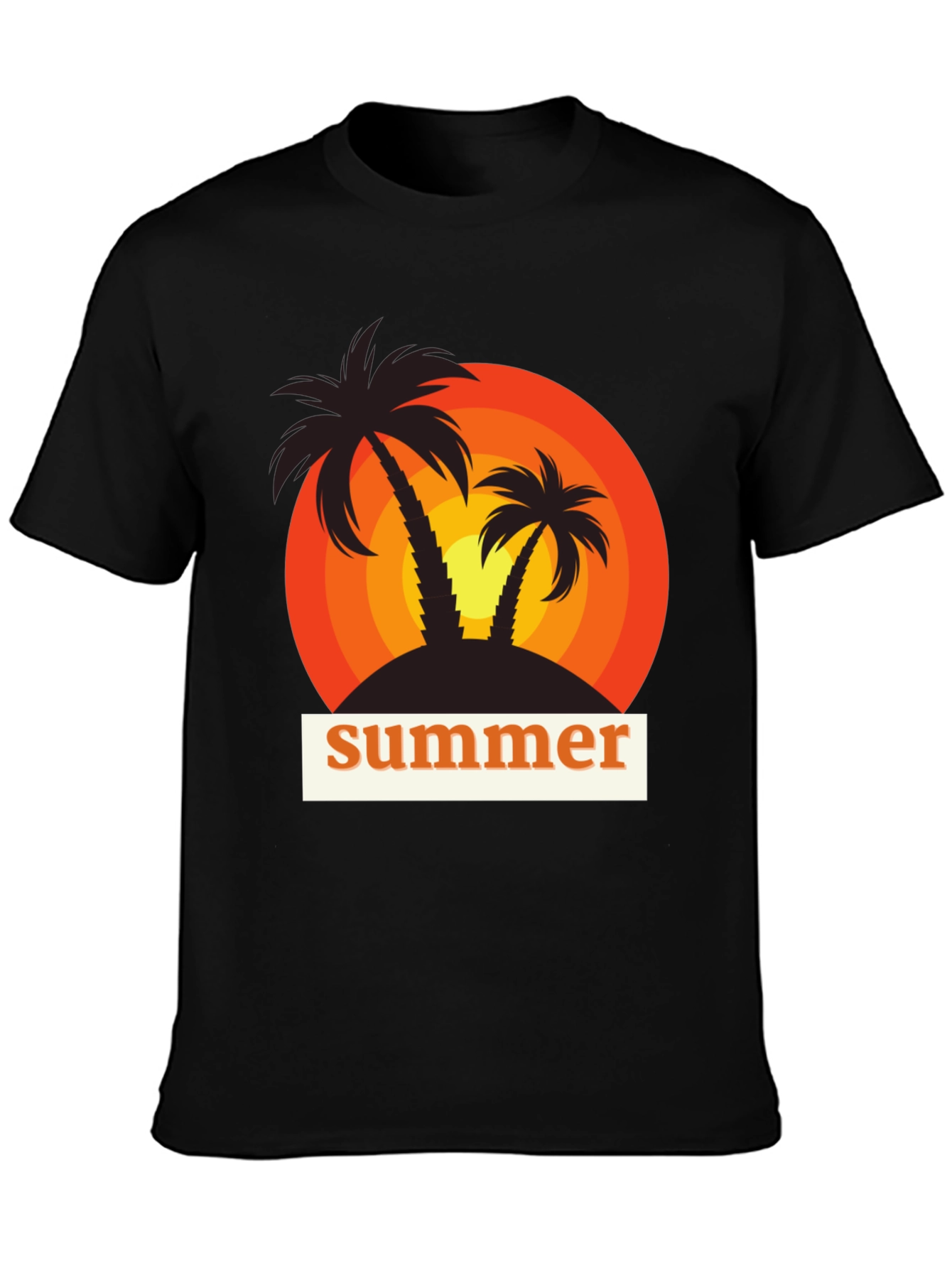 Summer Vibes Palm Tree Graphic T-Shirt
