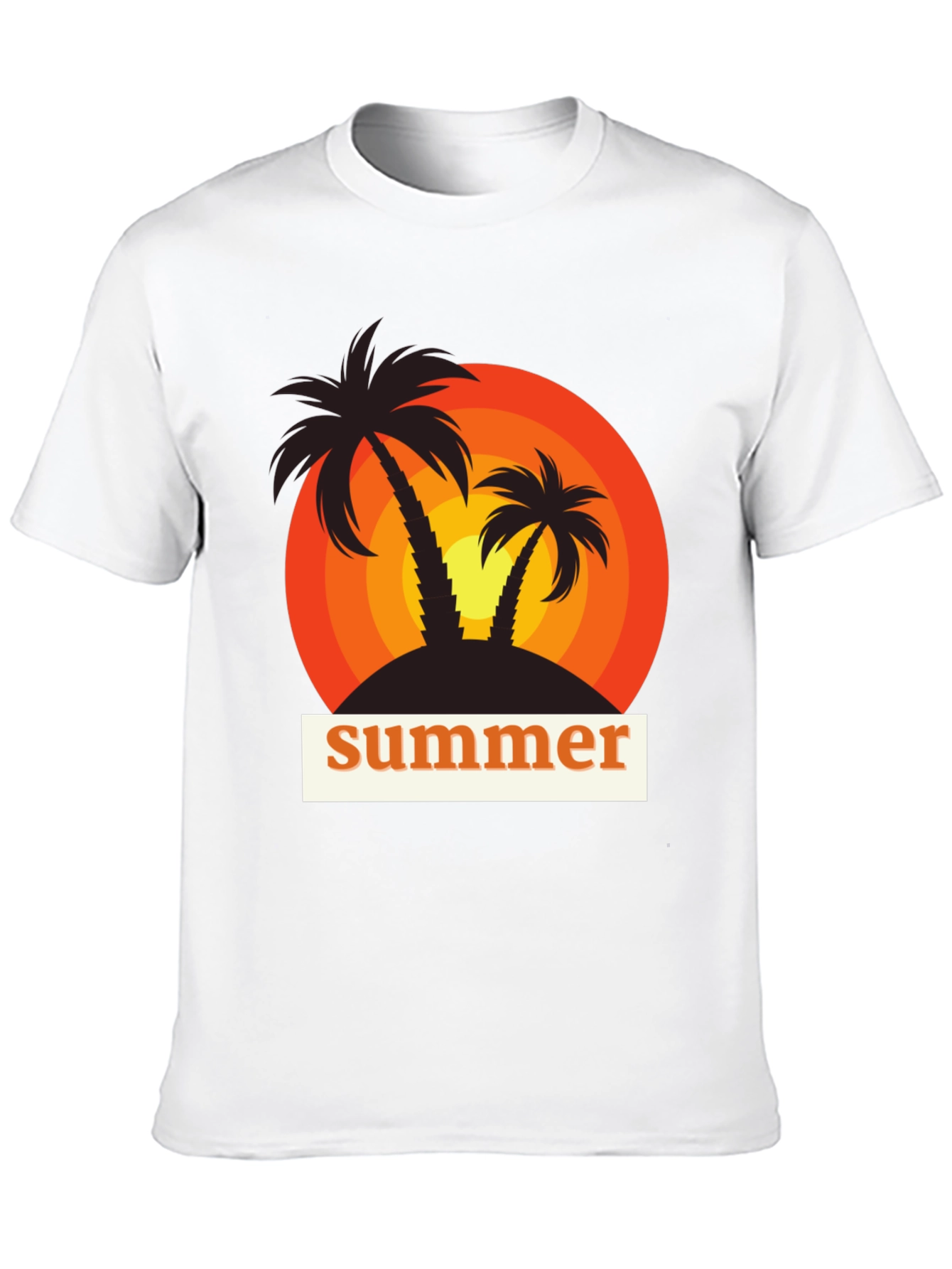 Summer Vibes Palm Tree Graphic T-Shirt