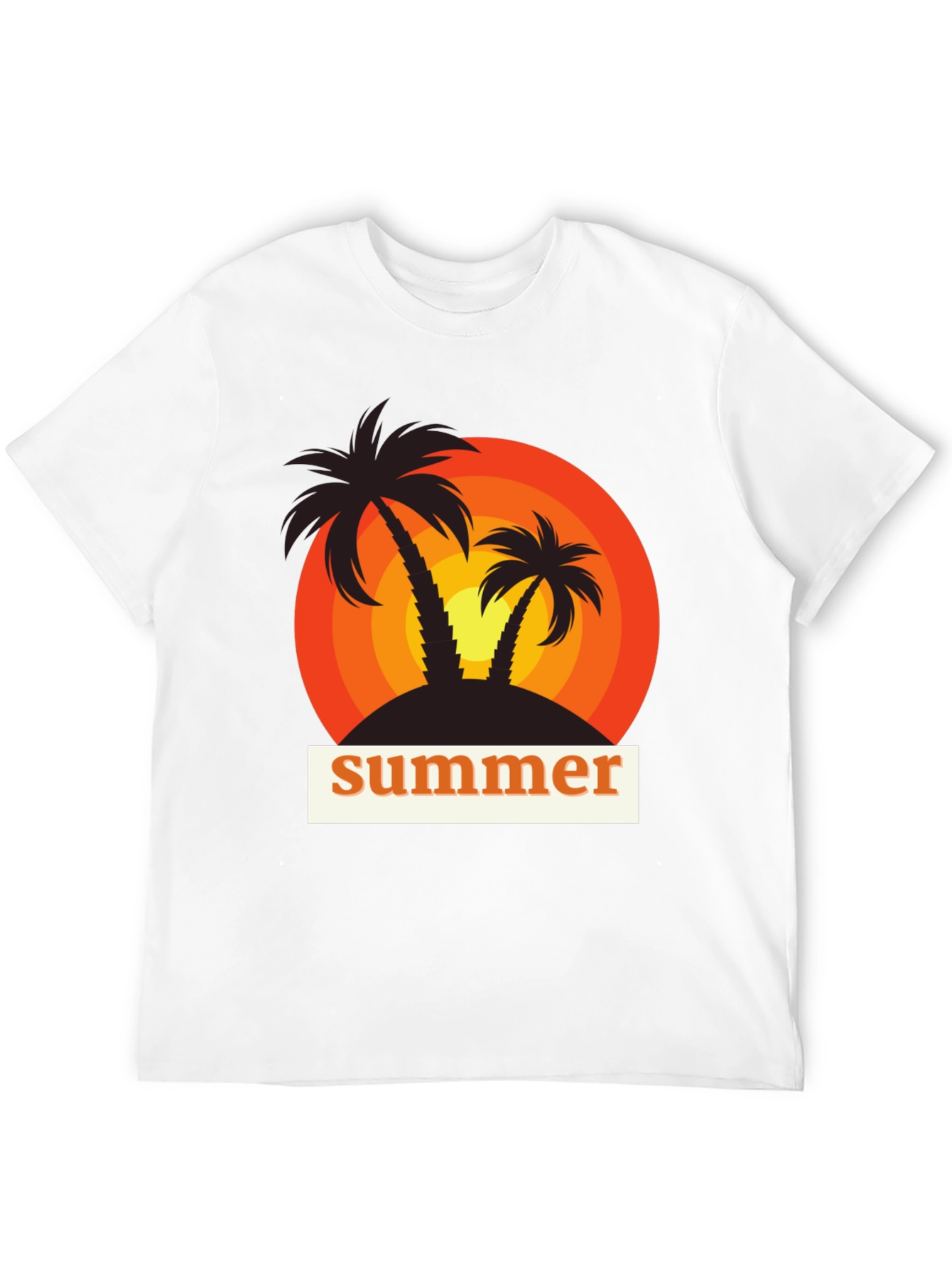 Summer Vibes Palm Tree Graphic T-Shirt
