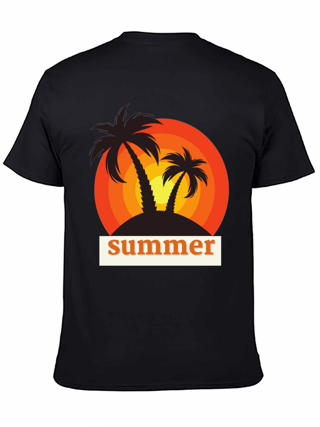 Summer Vibes Palm Tree Graphic T-Shirt