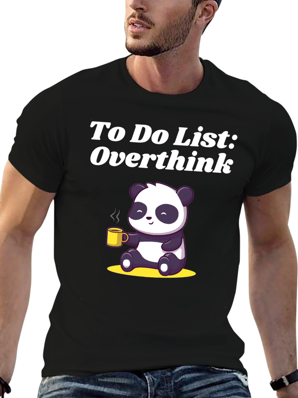 Overthink Panda T-Shirt - Funny & Relatable