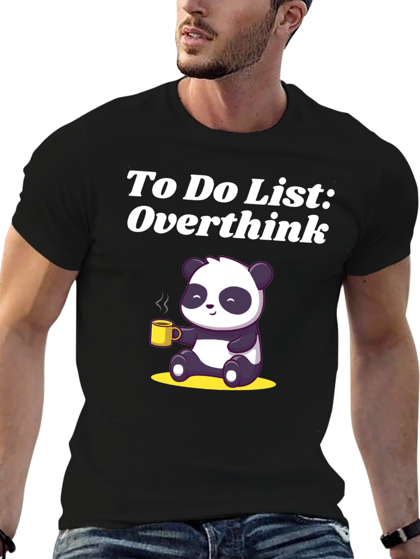 Overthink Panda T-Shirt - Funny & Relatable
