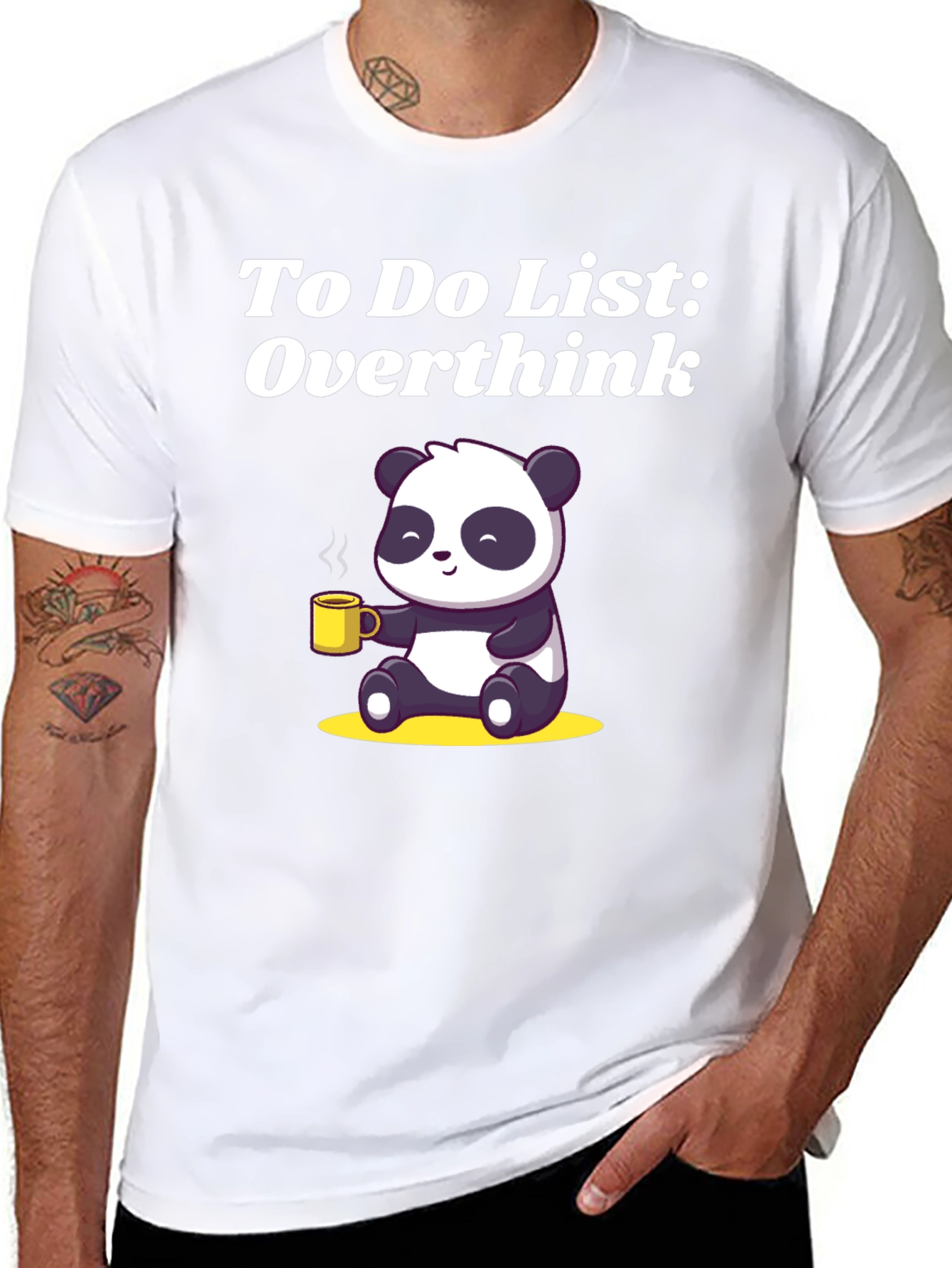 Overthink Panda T-Shirt - Funny & Relatable