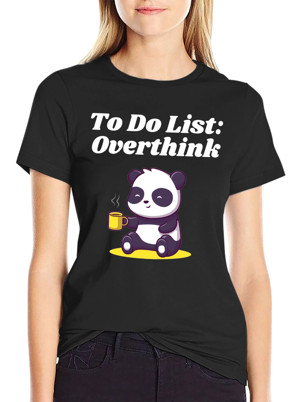 Overthink Panda T-Shirt - Funny & Relatable