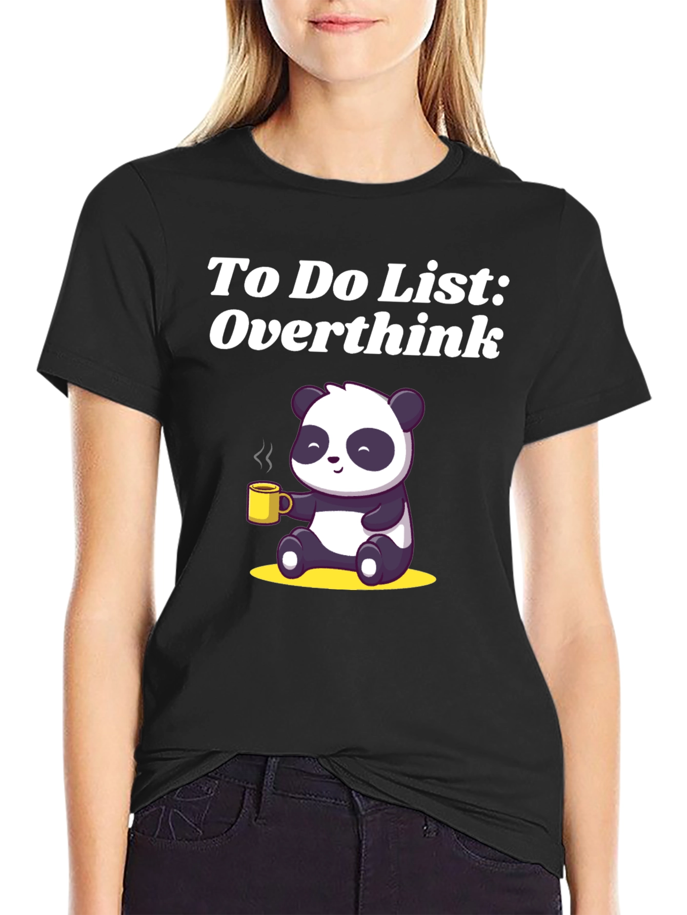 Overthink Panda T-Shirt - Funny & Relatable