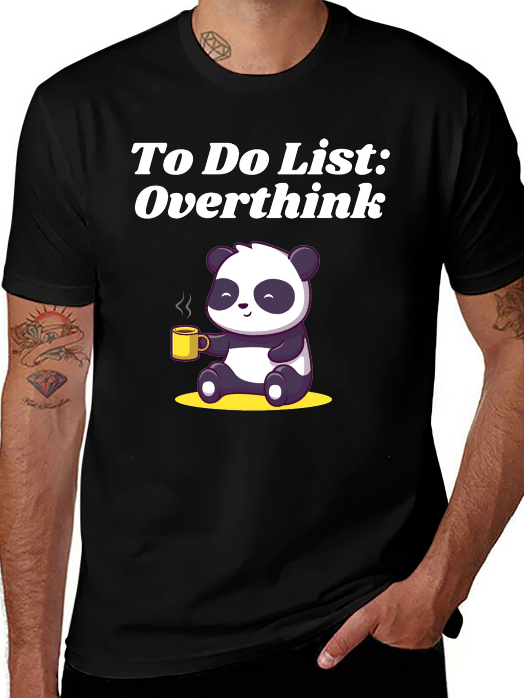 Overthink Panda T-Shirt - Funny & Relatable
