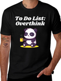 Overthink Panda T-Shirt - Funny & Relatable